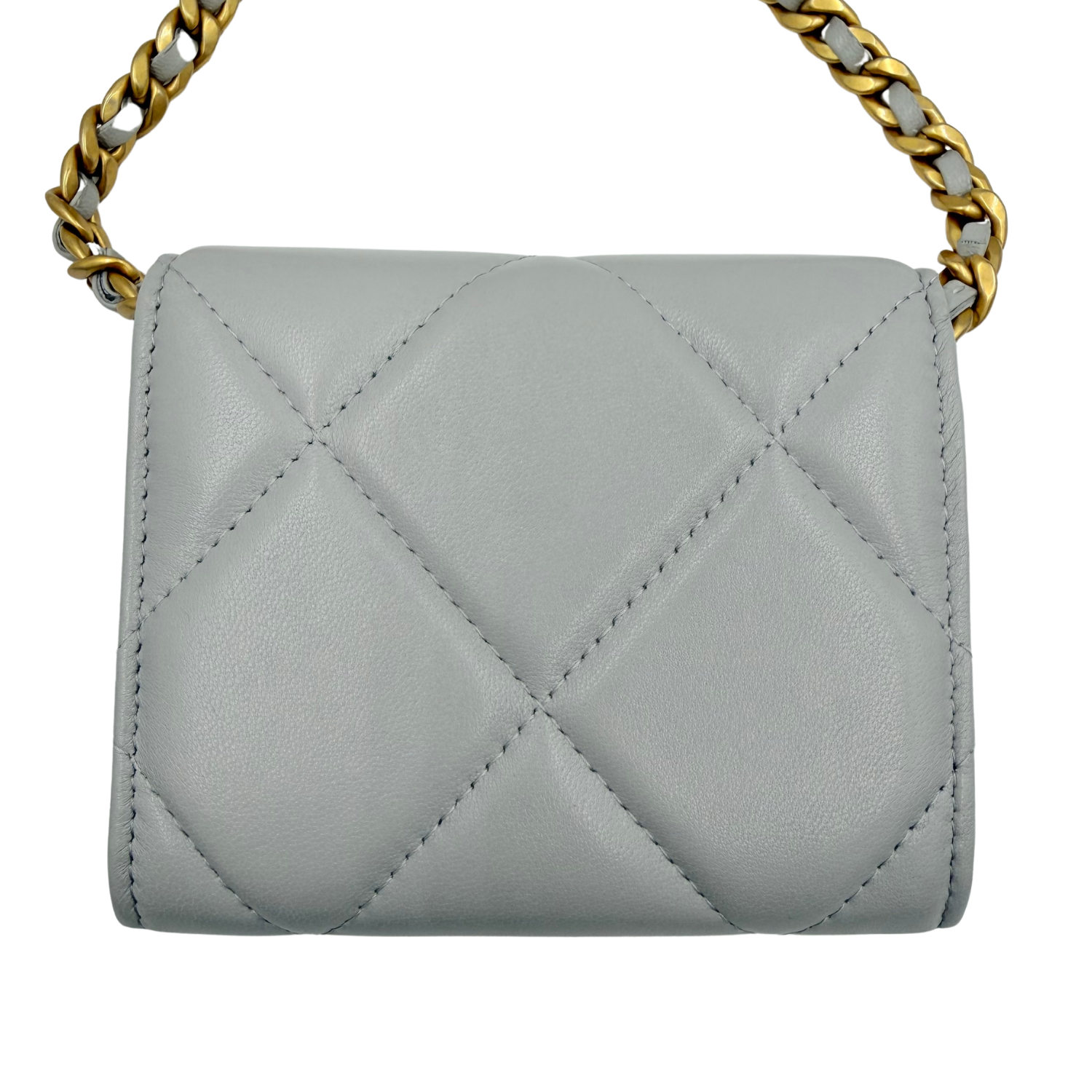 Chanel Mini Chanel 19 Wallet on Chain Light Gray