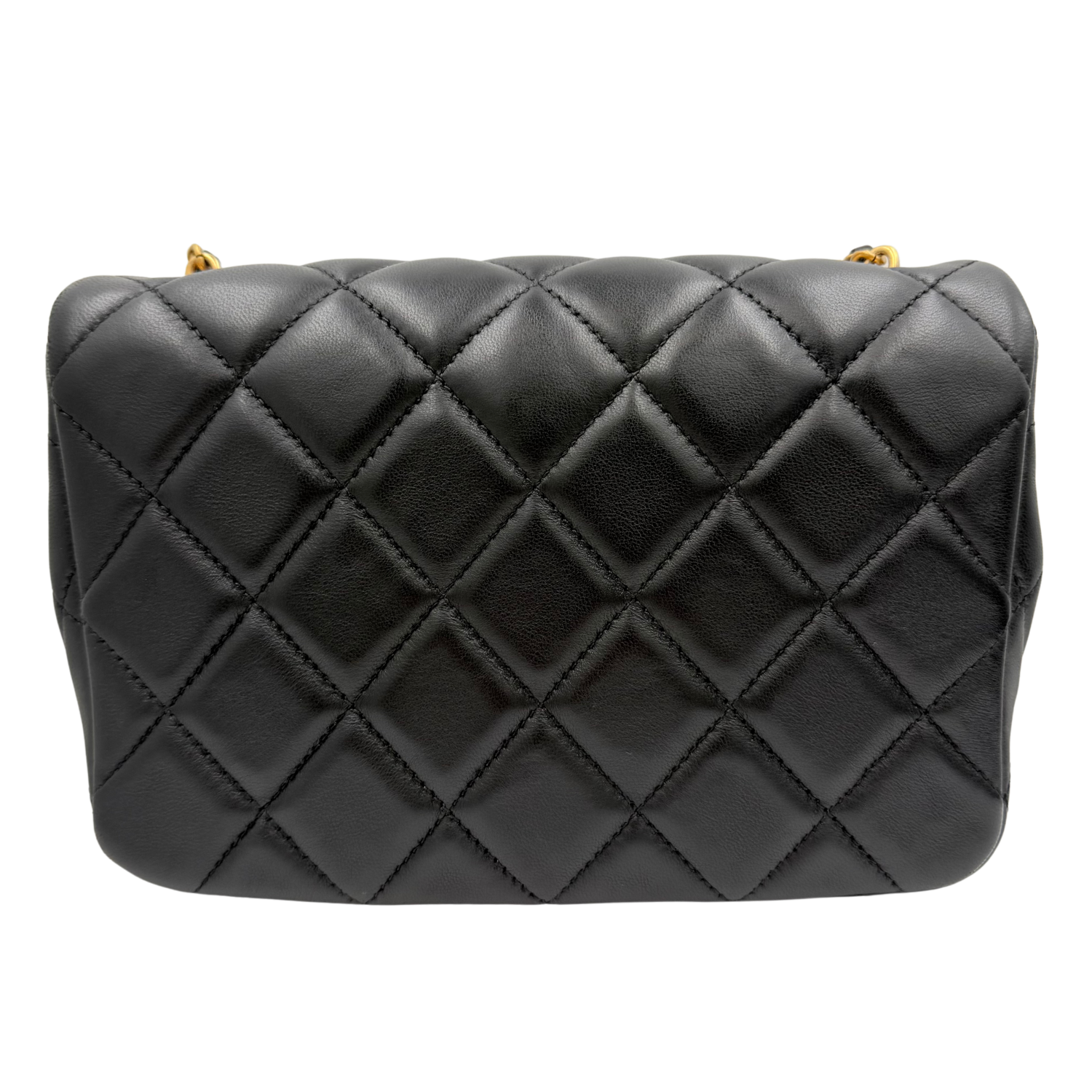 Chanel Mini Classic Flap with Pearled Chain Black