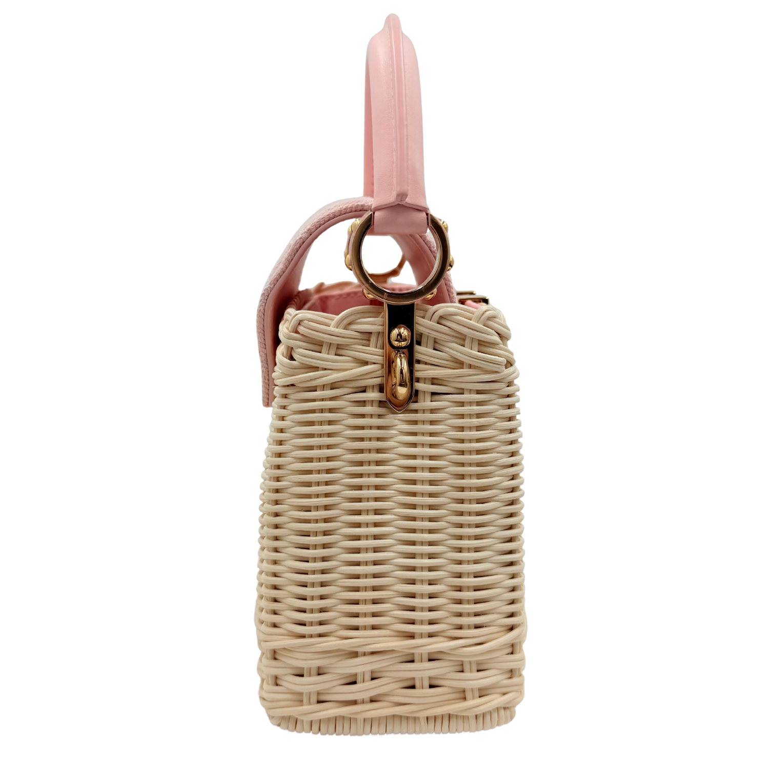 Louis Vuitton Mini Capucine Rattan and Denim Pink