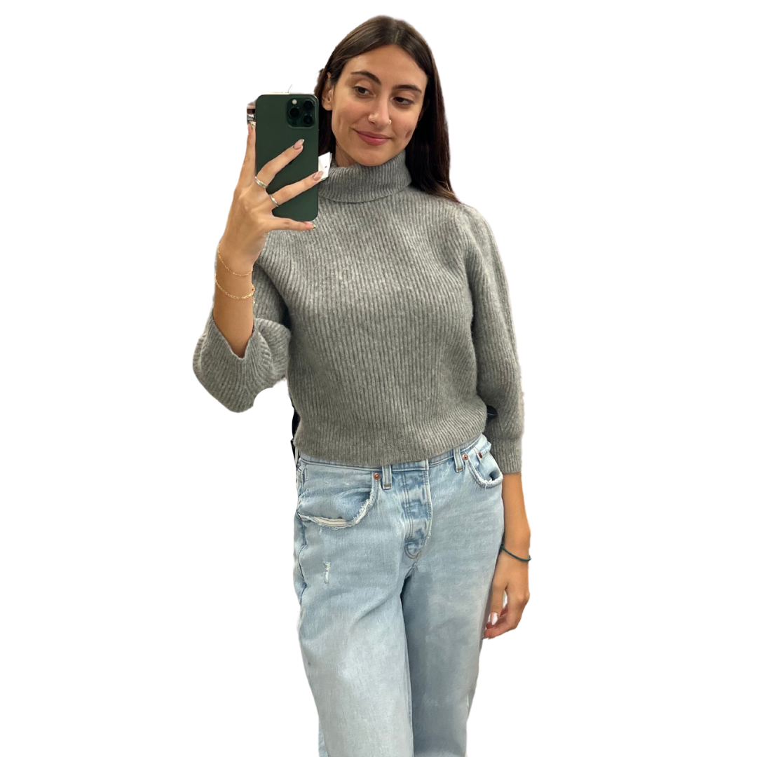 Celine Quarter-Sleeve Turtleneck