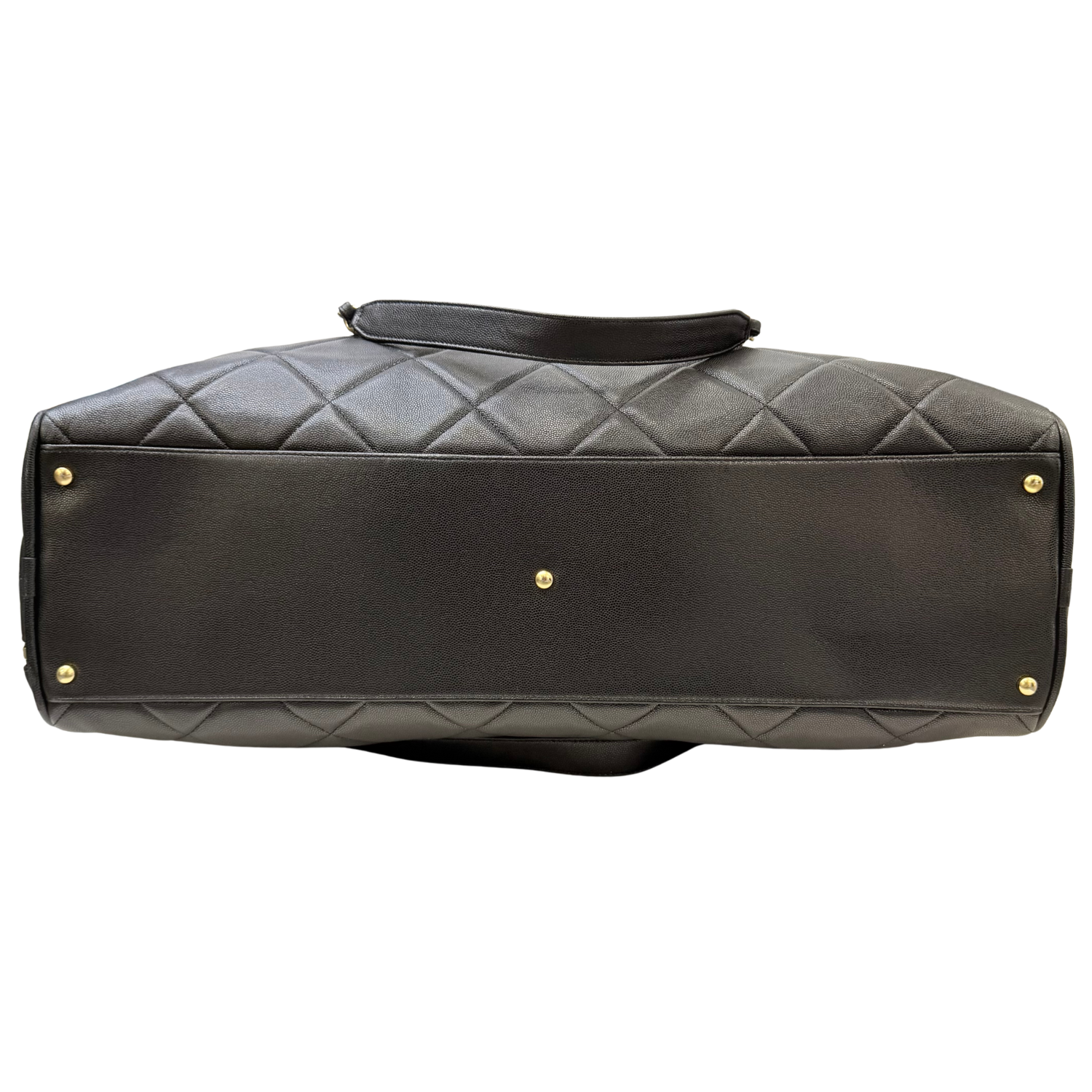 Chanel Limited Collection Large Caviar Quilted Leather Travel Bowling Bag Black