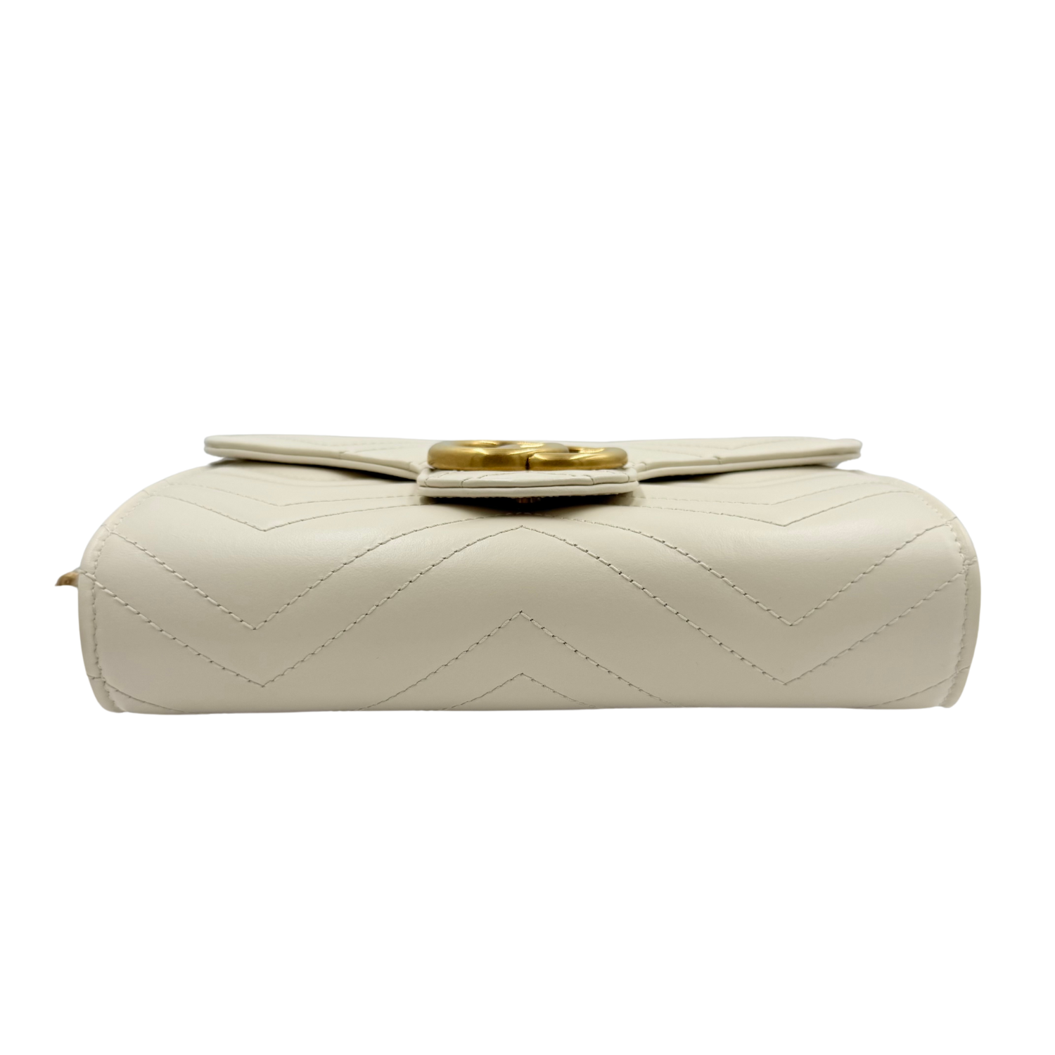 Gucci GG Marmont Wallet On Chain White