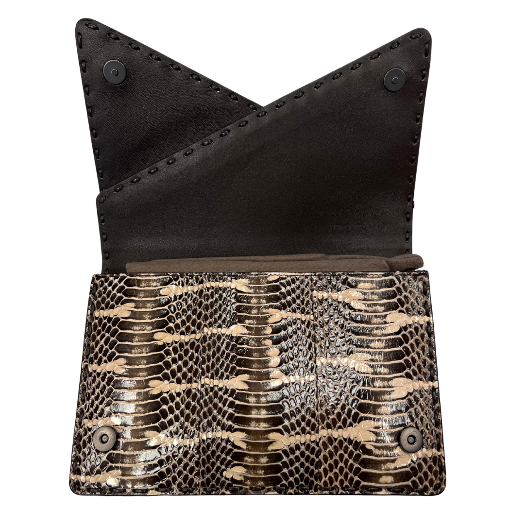 Bottega Veneta Python Envelope Clutch