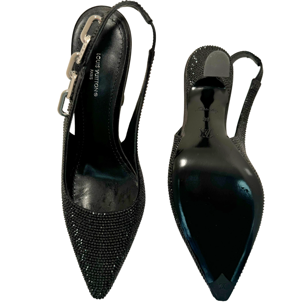Louis Vuitton Slingback Heels Black
