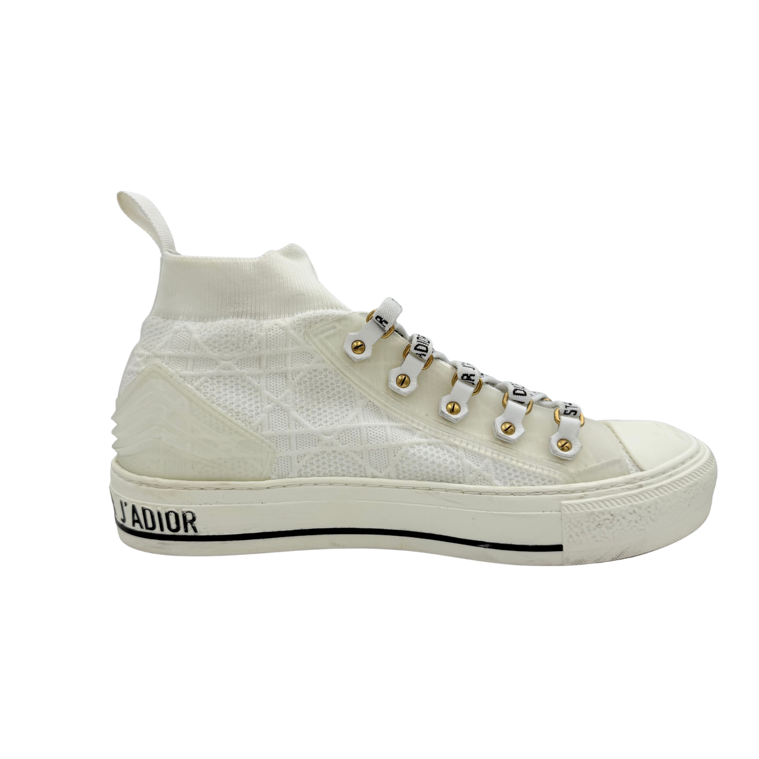Christian Dior Slip On High Top Sneakers Cream
