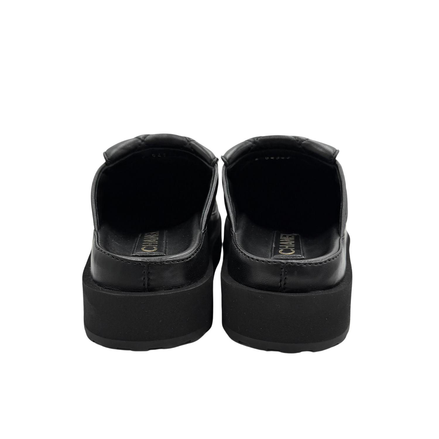Chanel CC Turnlock Quilted Backless Mules Black