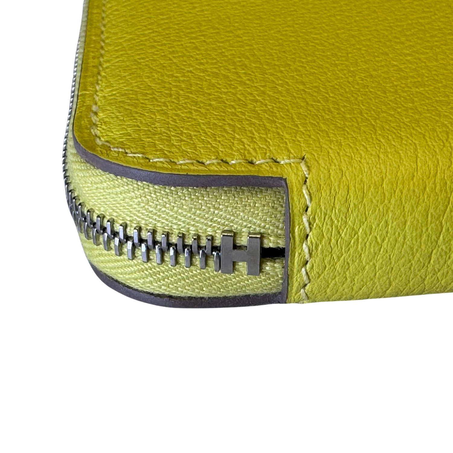 Hermès Epsom Silk'in Compact Wallet Lime