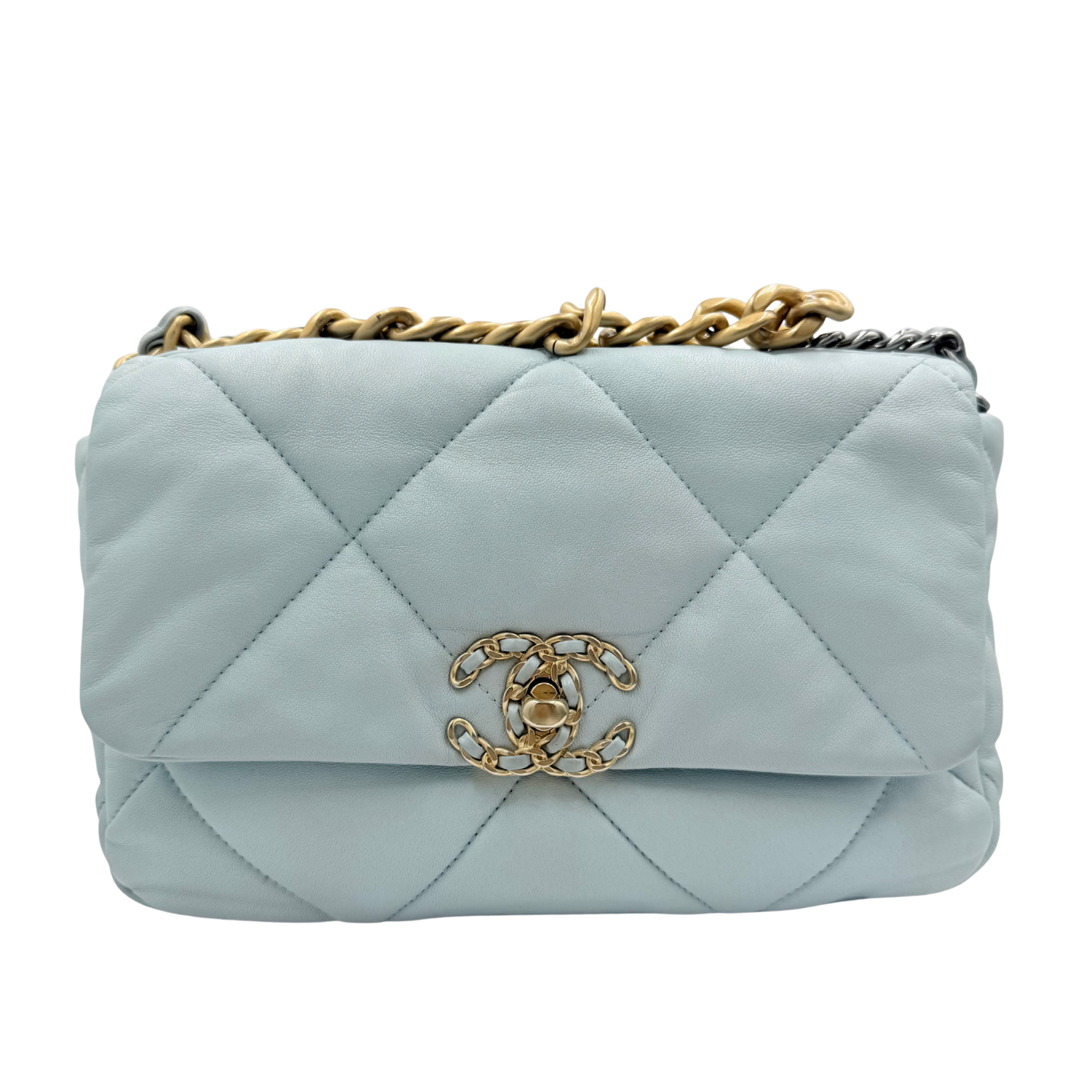 Chanel Medium 19 Flap Bag Sky Blue