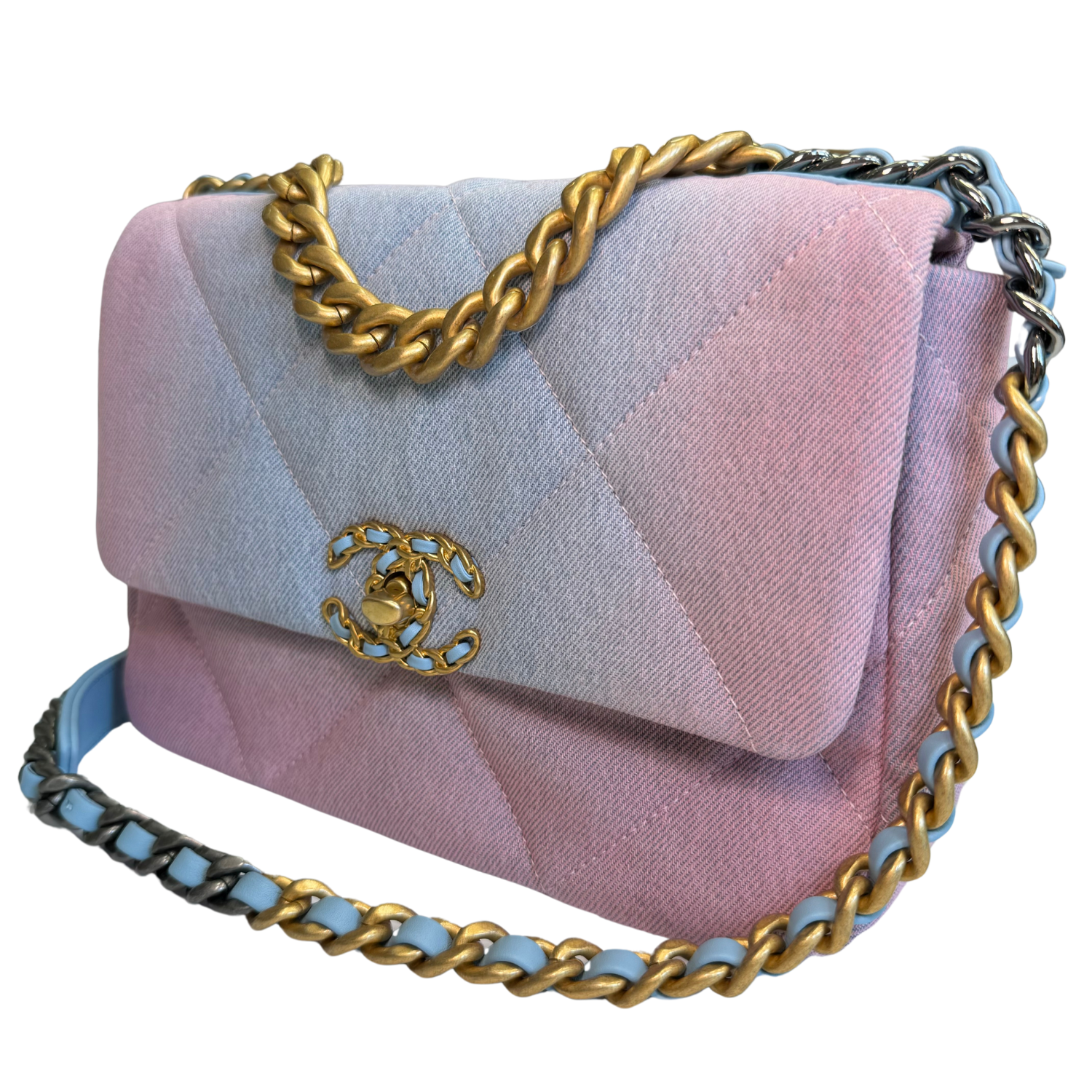 Chanel Classic Denim Bag Tri-Color Hardware