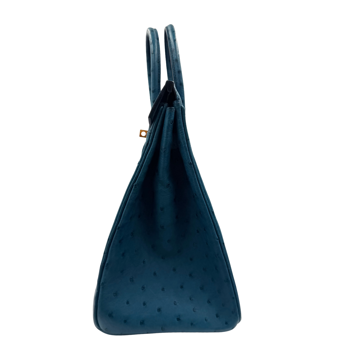 Bleu Roi Ostrich HAC Birkin 32 Gold Hardware