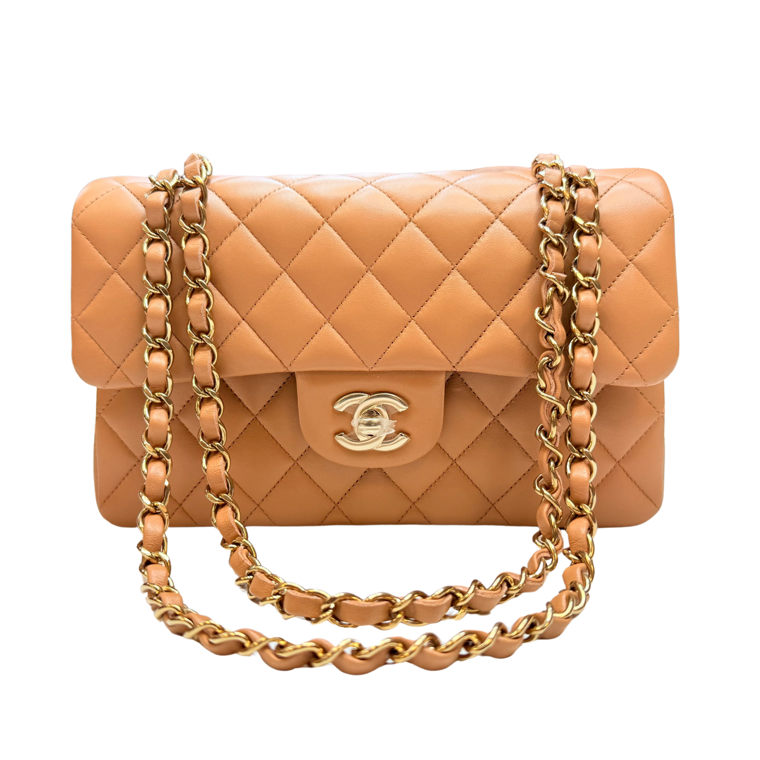 Chanel Small Rare Classic Double Flap Caramel