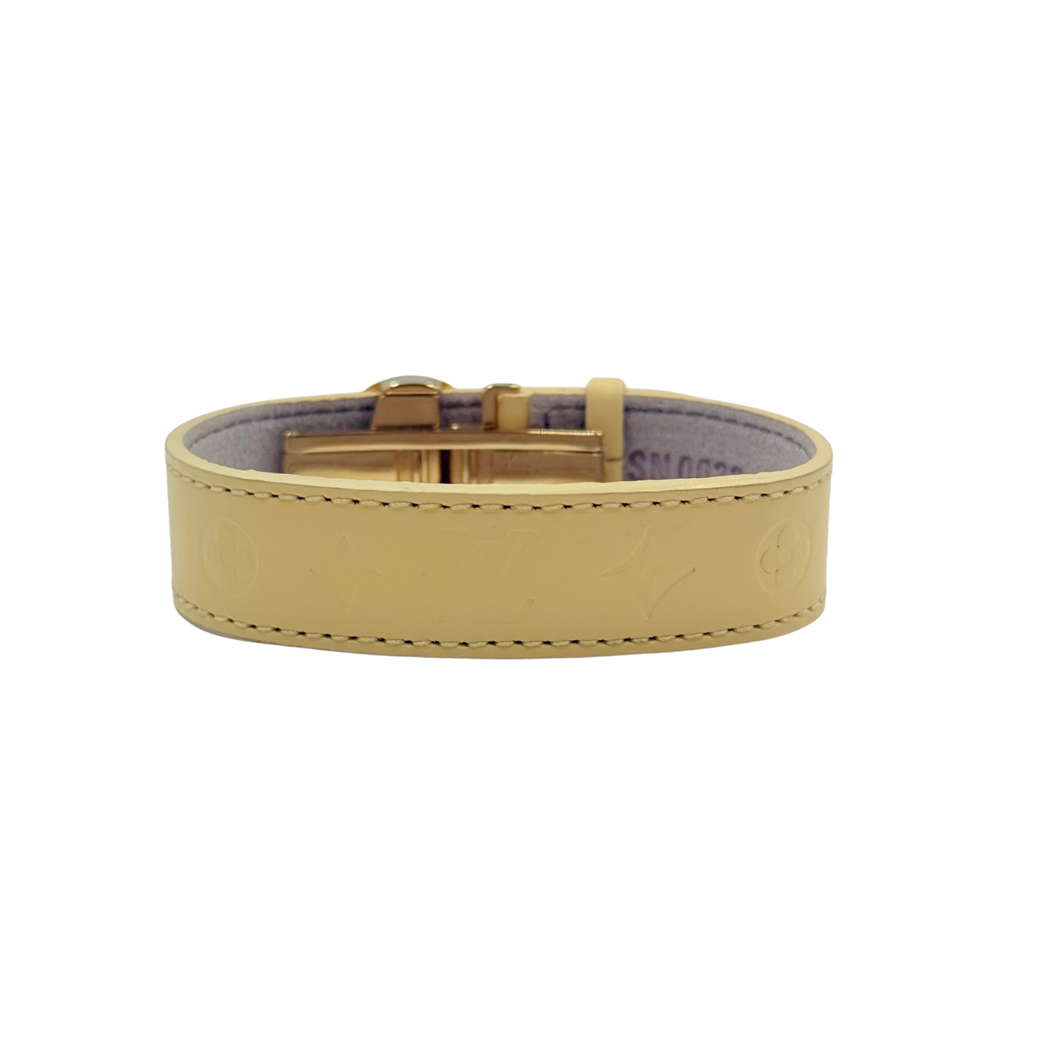 Louis Vuitton Leather Monogram Wish Bracelet Gold