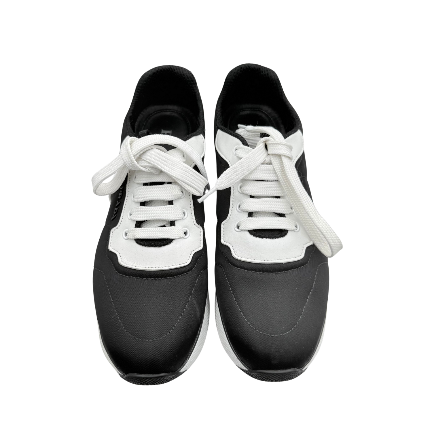 Prada Lace Up Nylon Sneaker Black