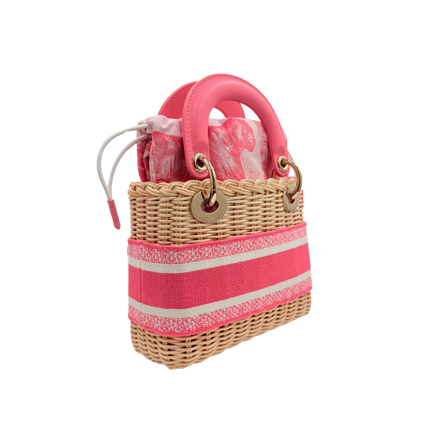 Christian Dior Limited Mini Wicker Lady Dior Bag Pink