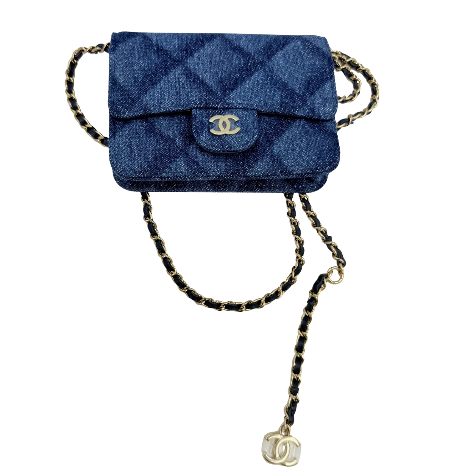 Chanel Denim Shadow Mini Bag Blue