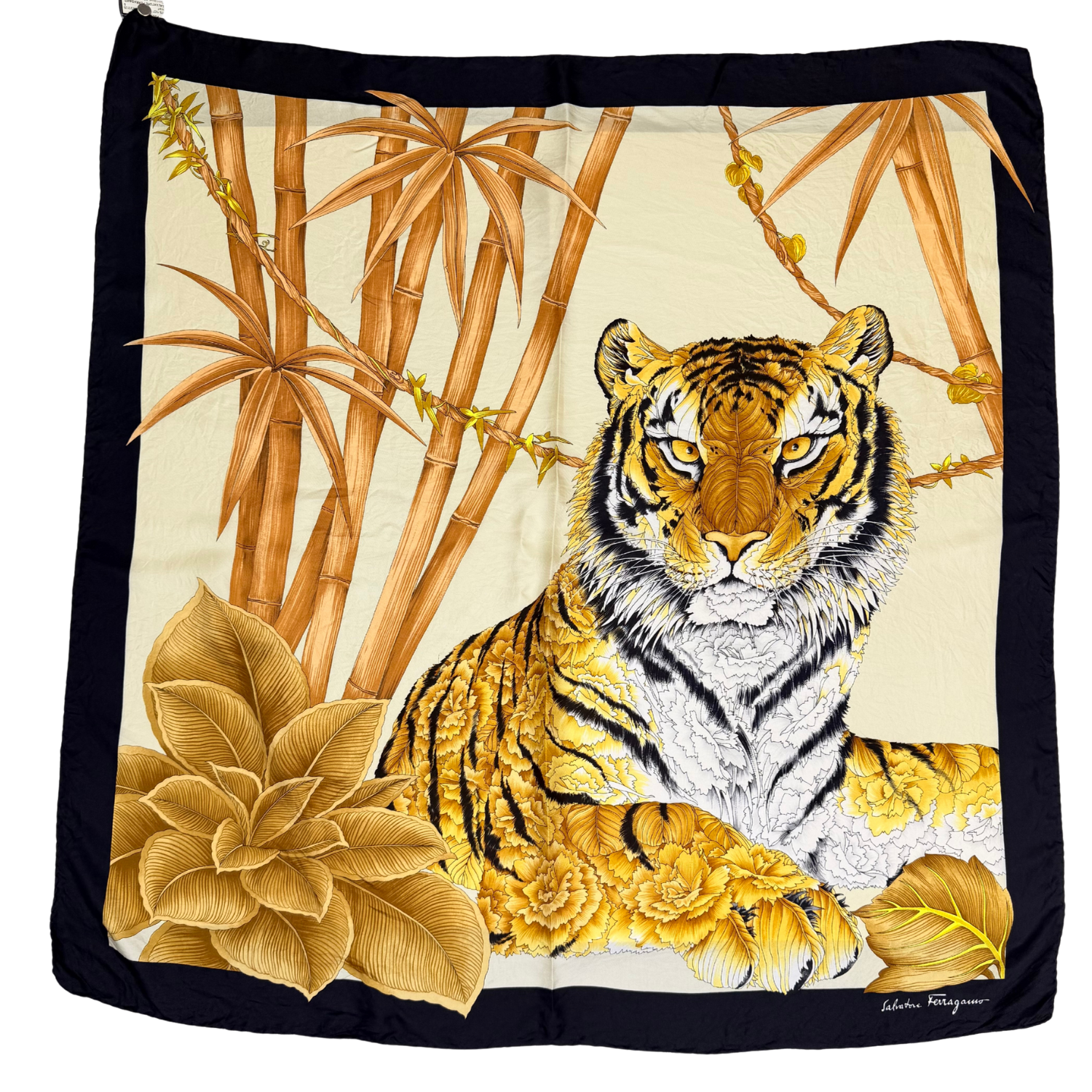 Salvatore Ferragamo Silk Tiger Scarf