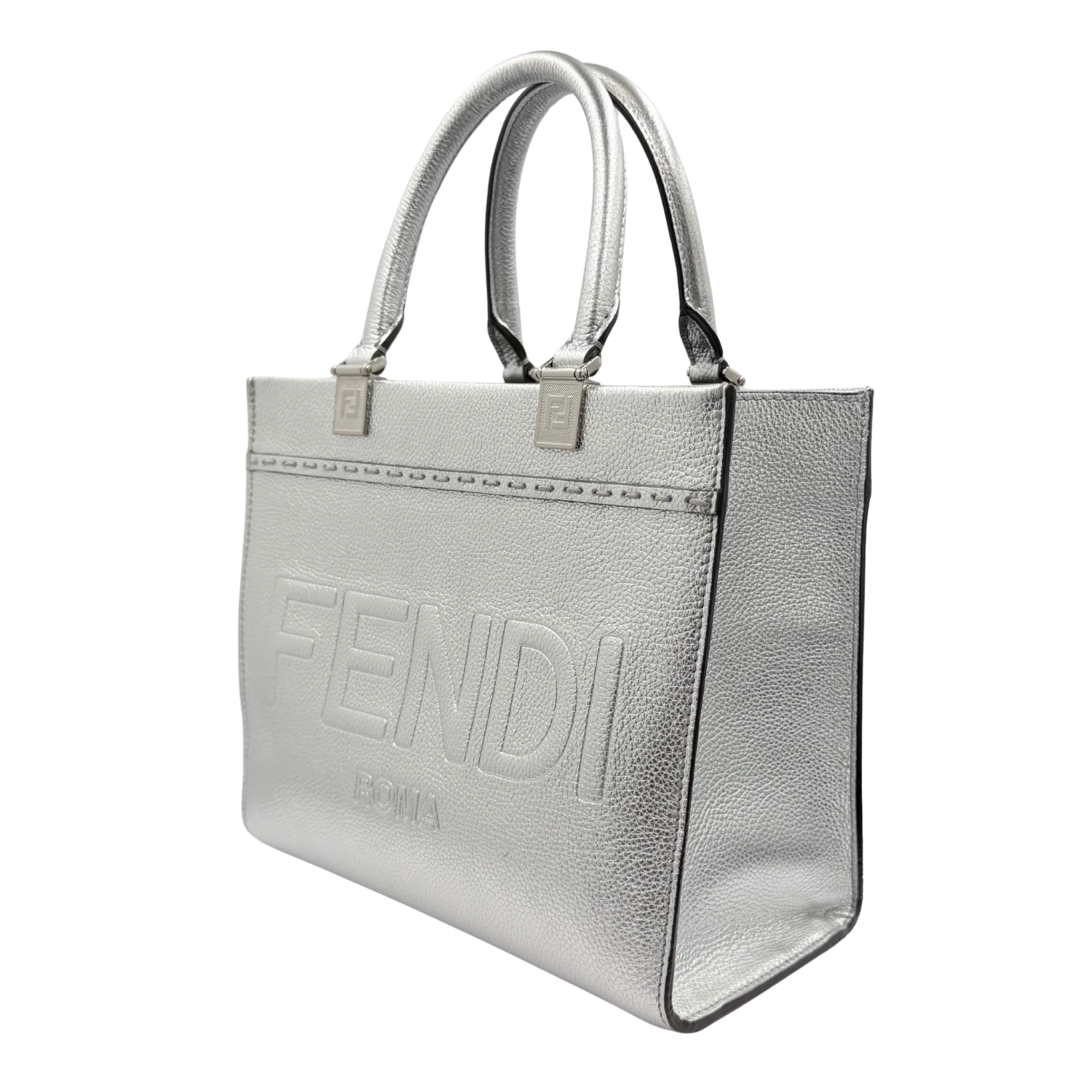 Mini Sunshine Shopper Tote Silver