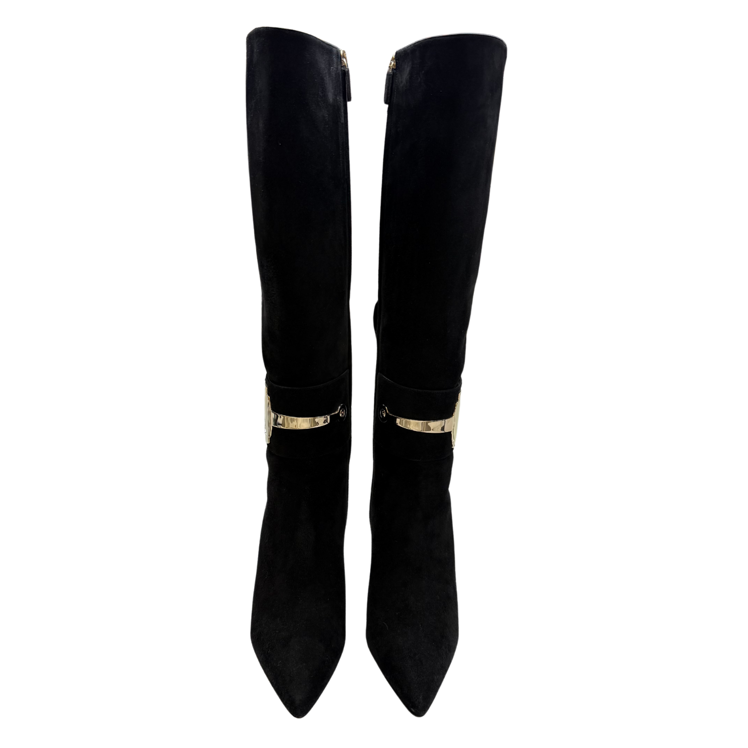 Gucci Malaga Kid Knee High Stiletto Boots Black
