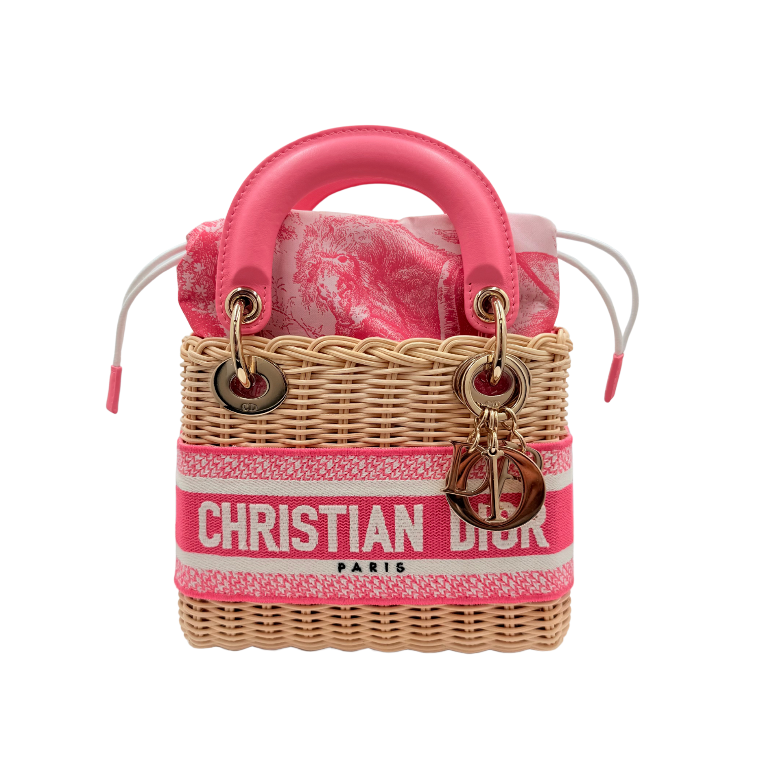 Christian Dior Limited Mini Wicker Lady Dior Bag Pink
