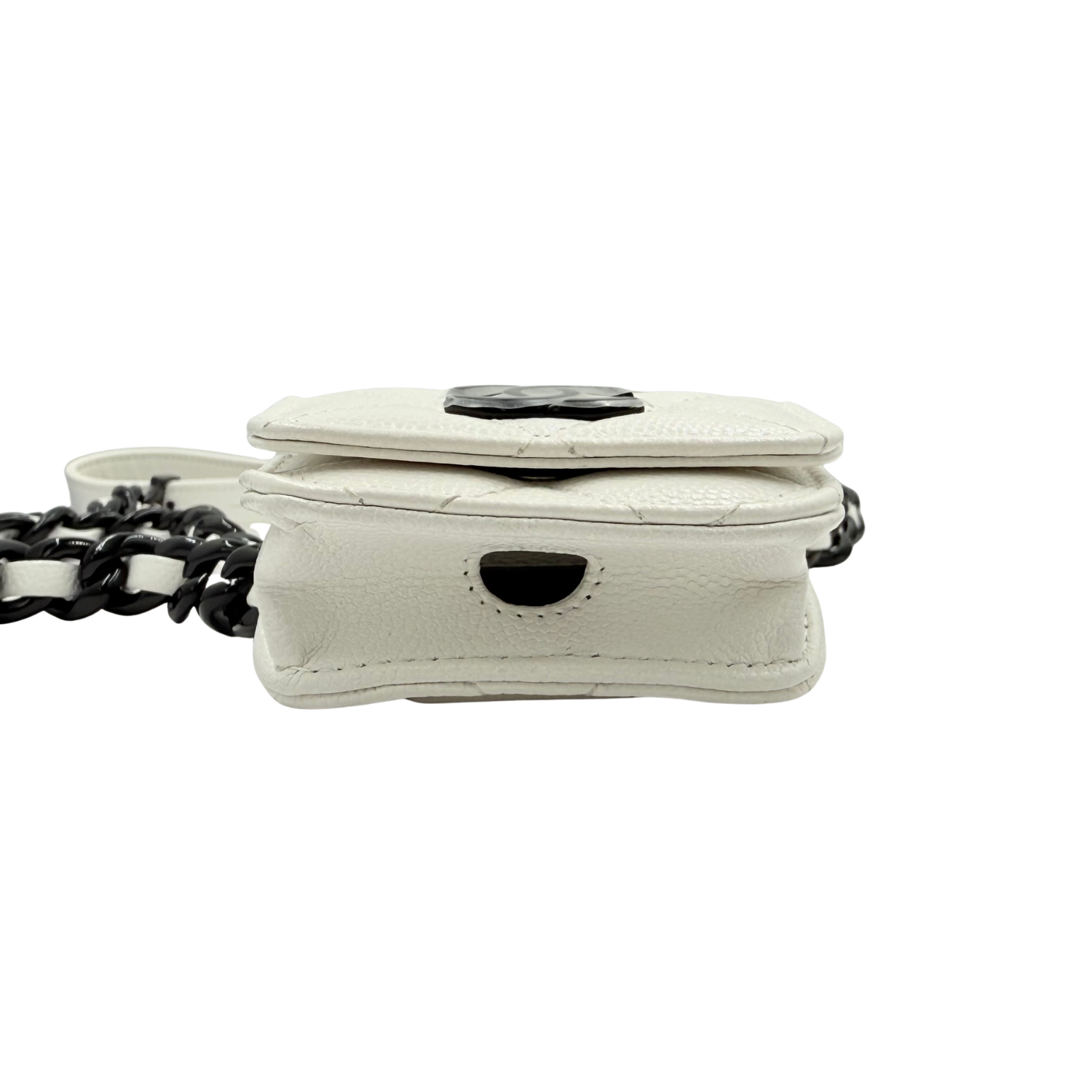 Chanel My Everything Belt Flap Airpods Holder White