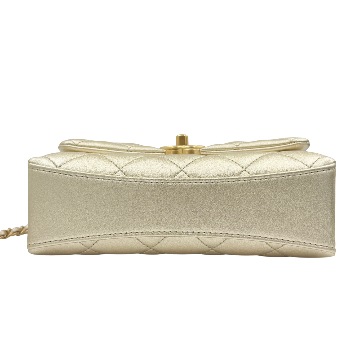 Chanel Mini Pearl Flap Bag Gold