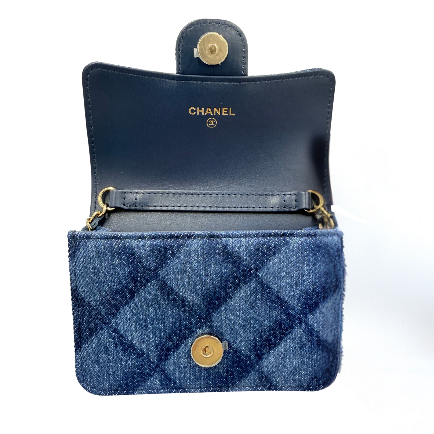Chanel Denim Shadow Mini Bag Blue