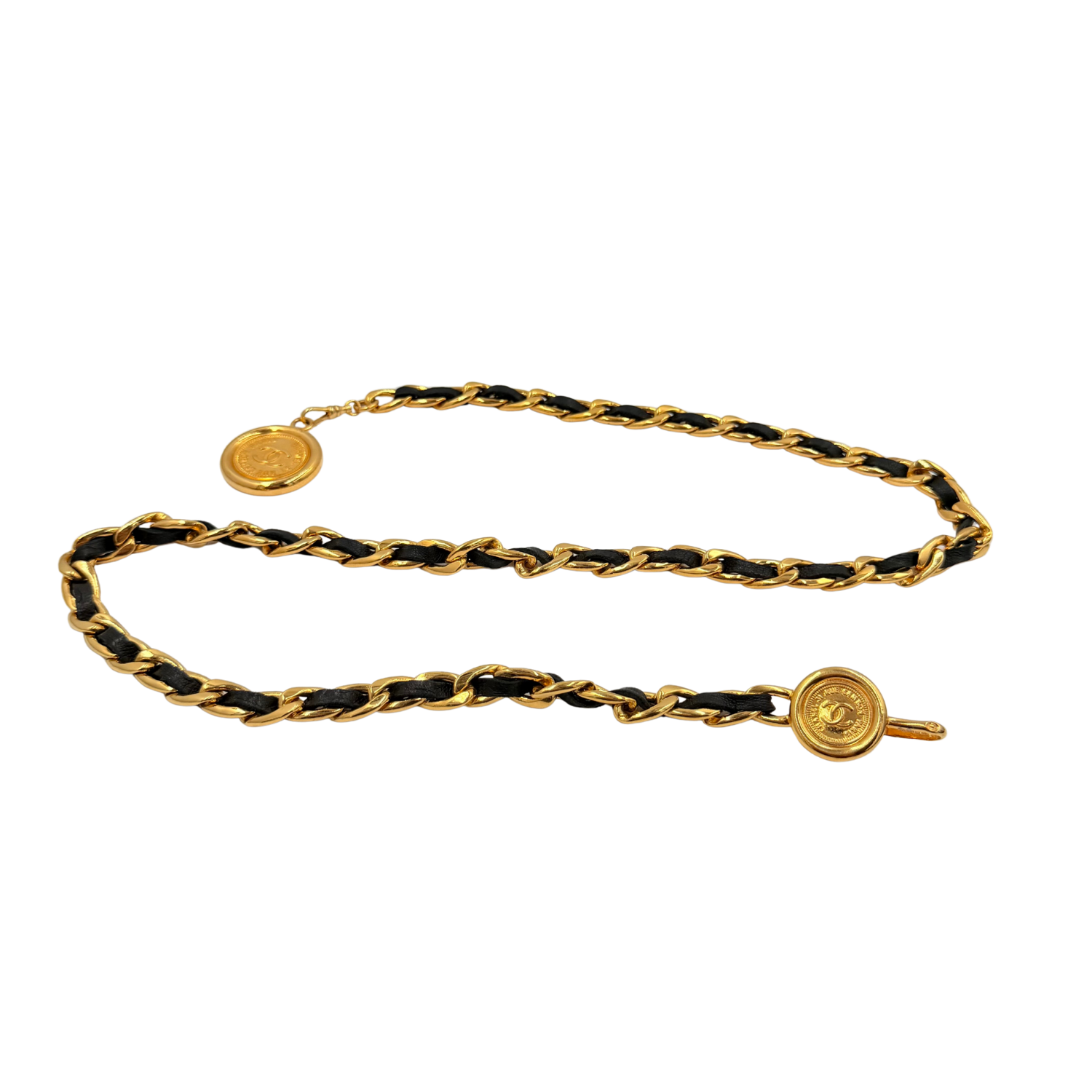 Vintage CC Chain Link Coin Medallion Belt