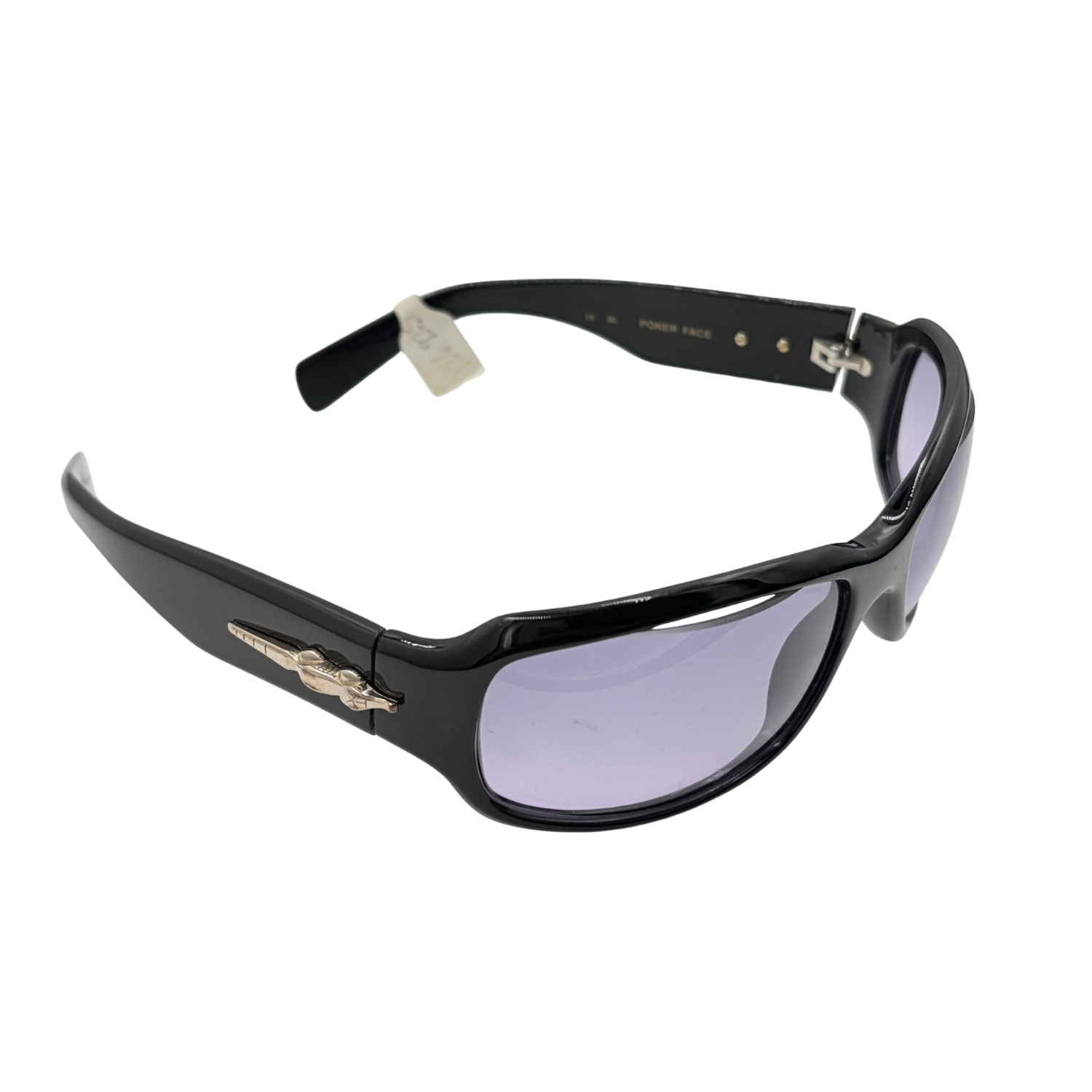 Kieselstein-Cord Poker Face Oversize Wrap Silver Alligator Sunglasses