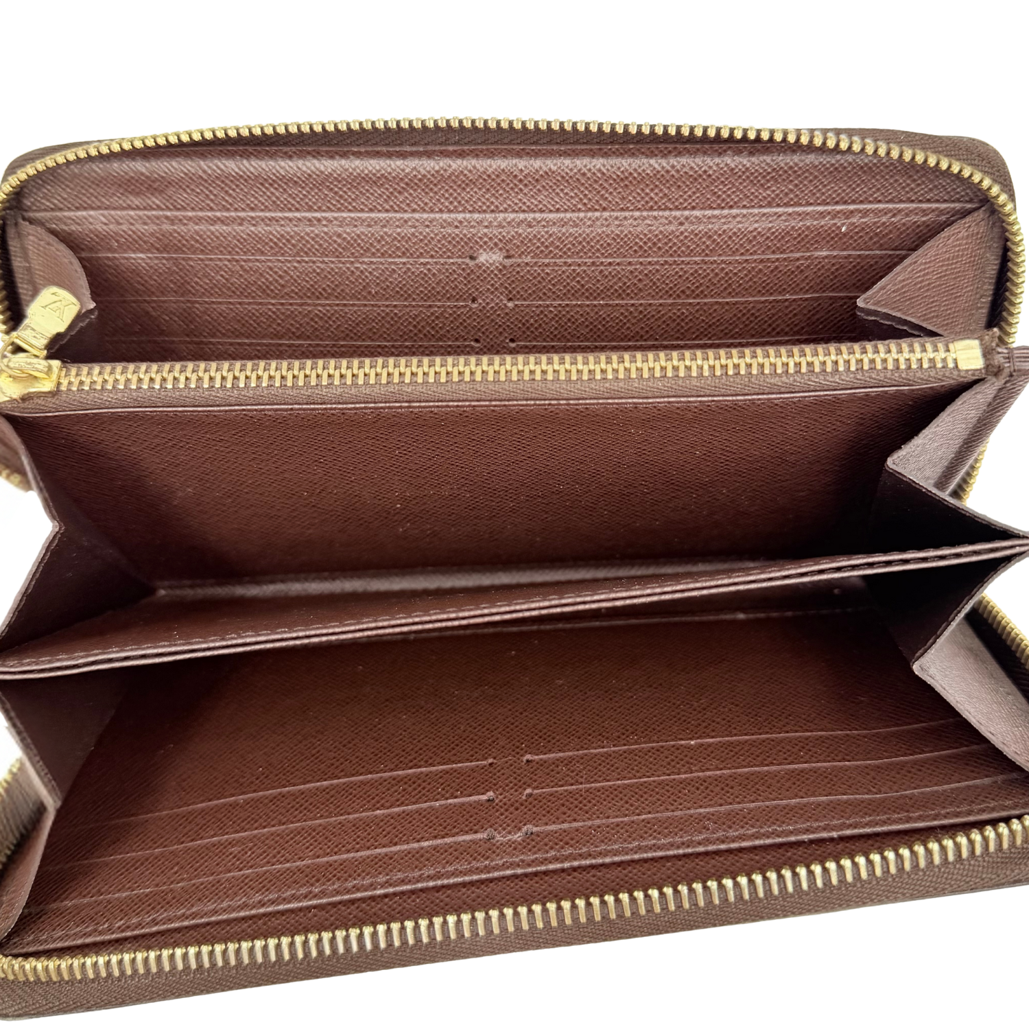 Louis Vuitton Damier Ebene Zippy Wallet Brown