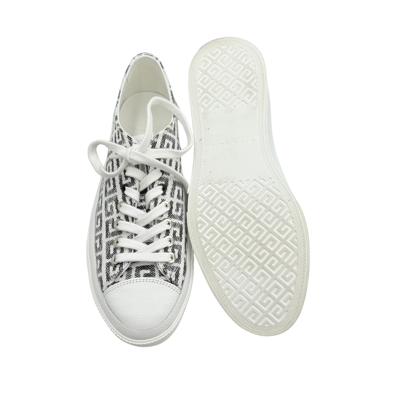 Givenchy Jacquard Low Top Sneakers White & Black
