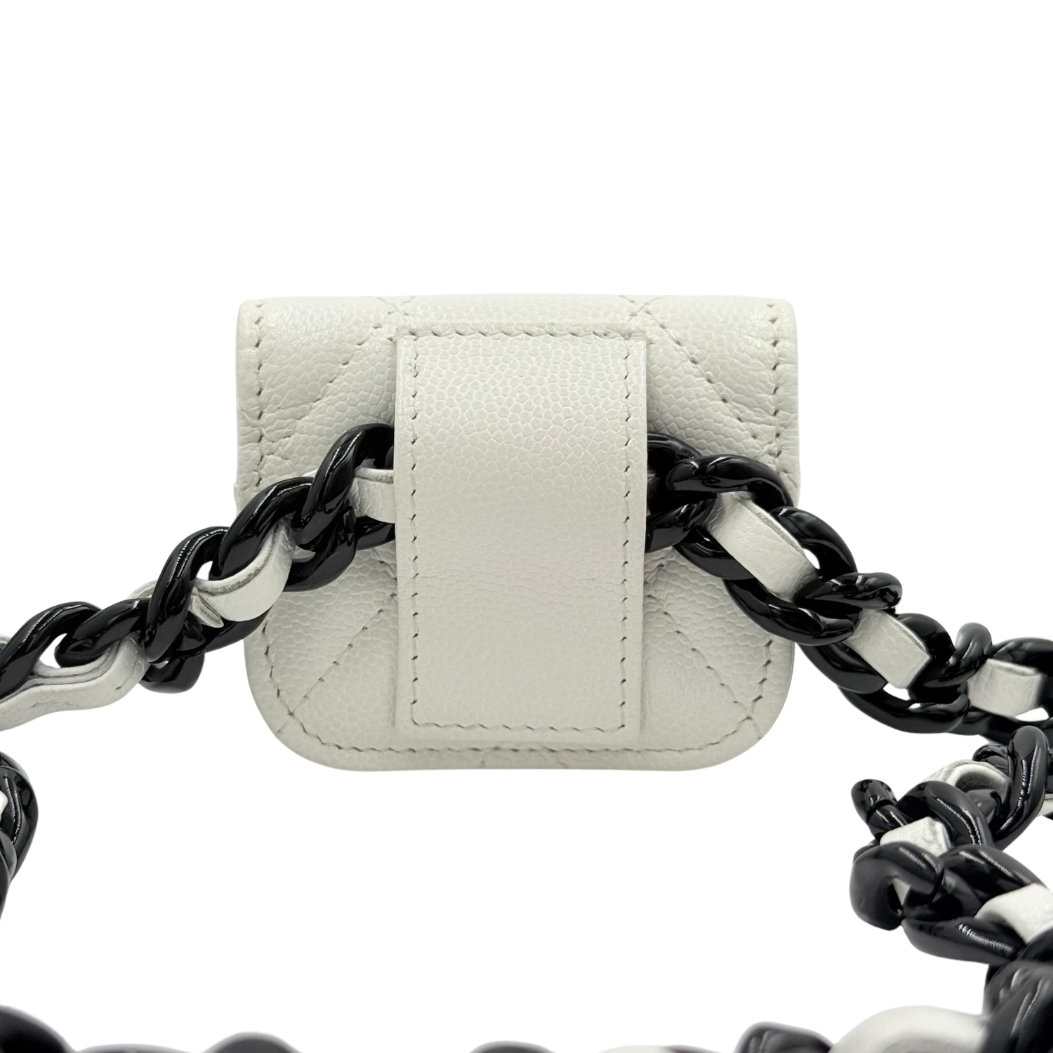 Chanel My Everything Belt Flap Airpods Holder White