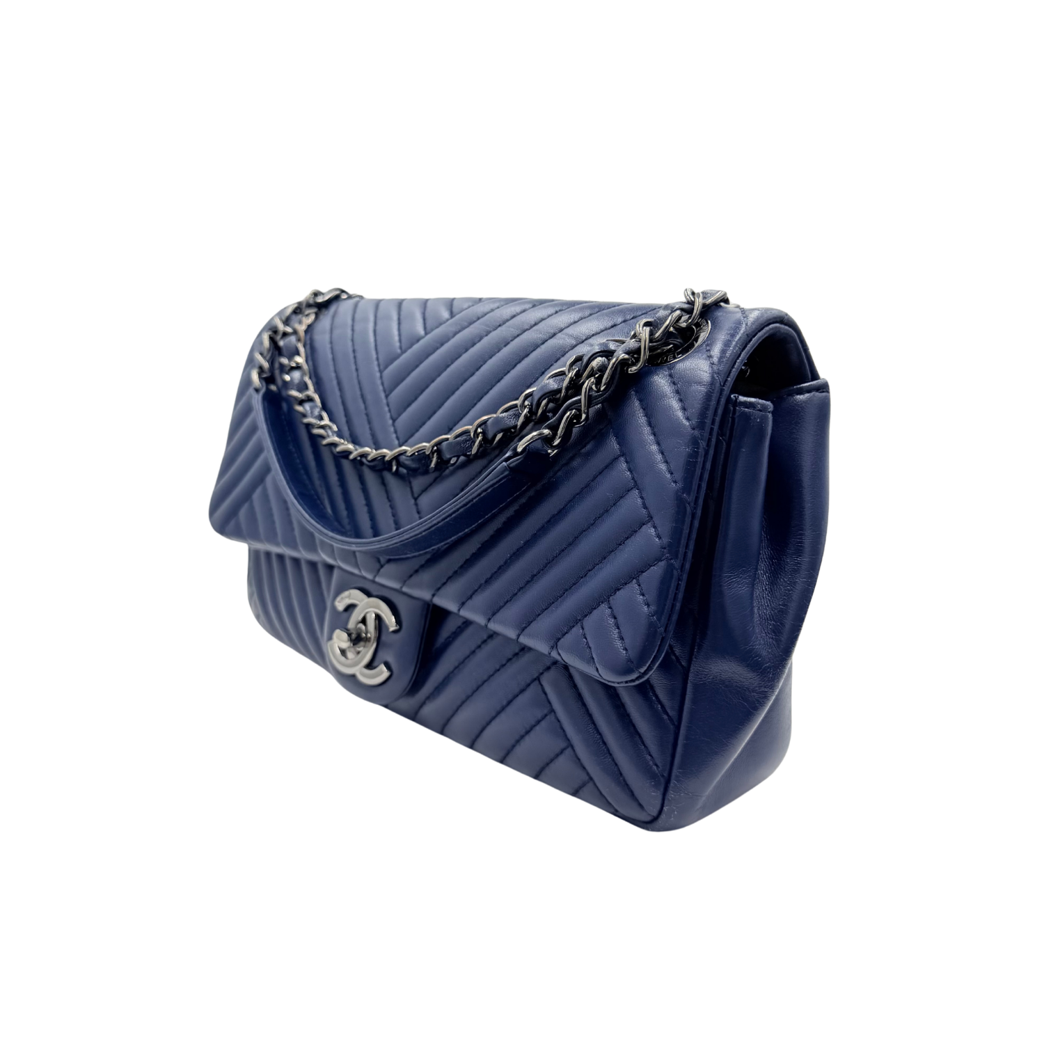 Chanel Medium CC Crossing Single Flap Bag Navy