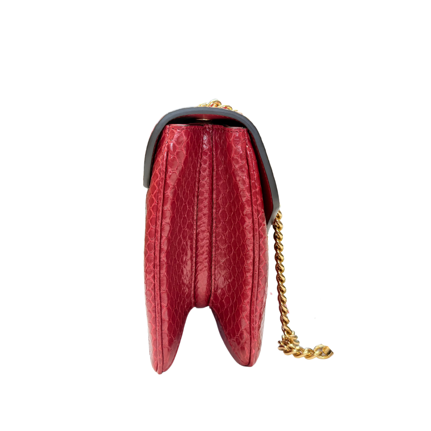 Gucci Python Medium Rajah Shoulder Bag Bordeaux