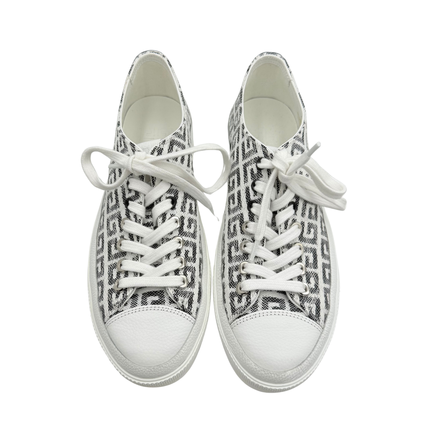 Givenchy Jacquard Low Top Sneakers White & Black