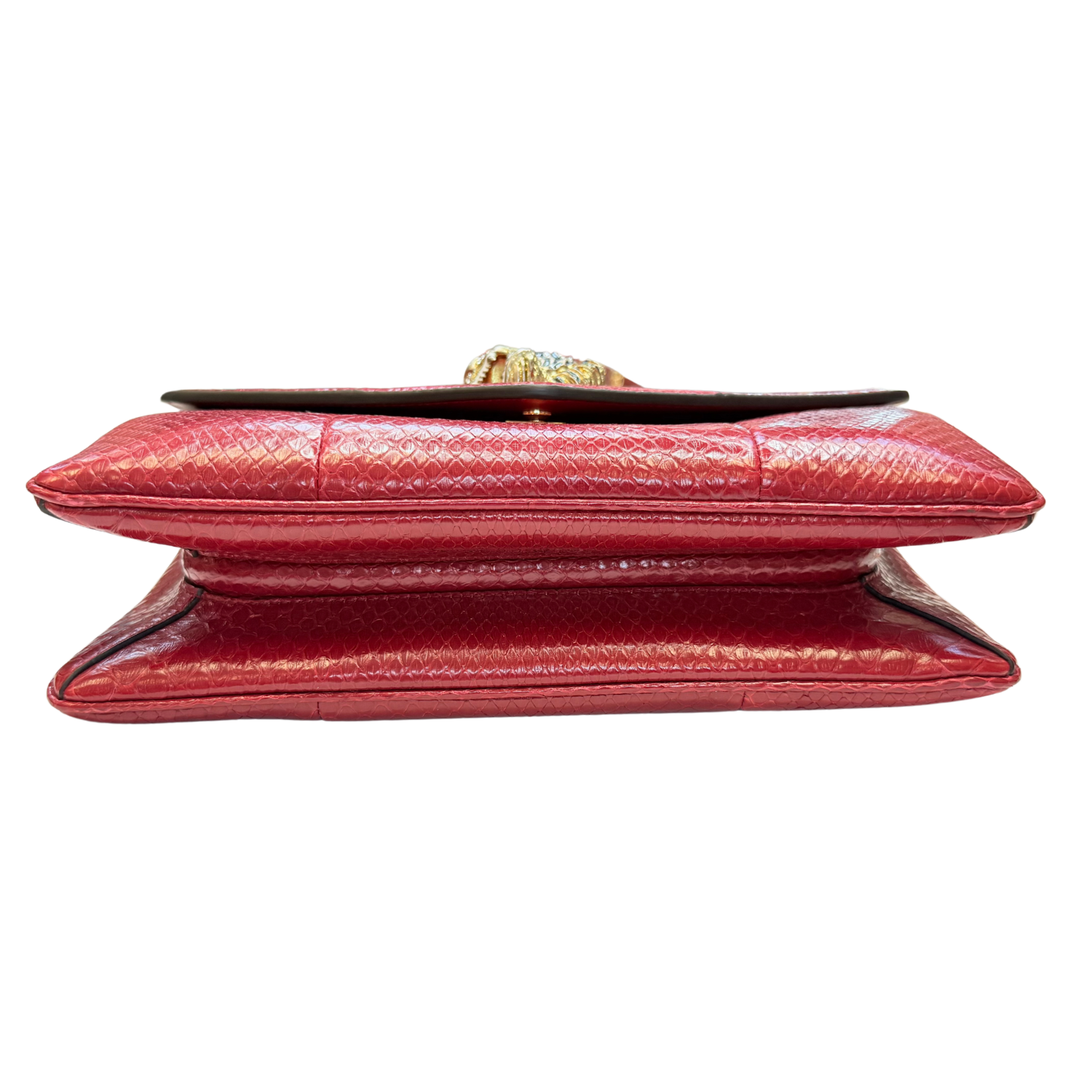Gucci Python Medium Rajah Shoulder Bag Bordeaux