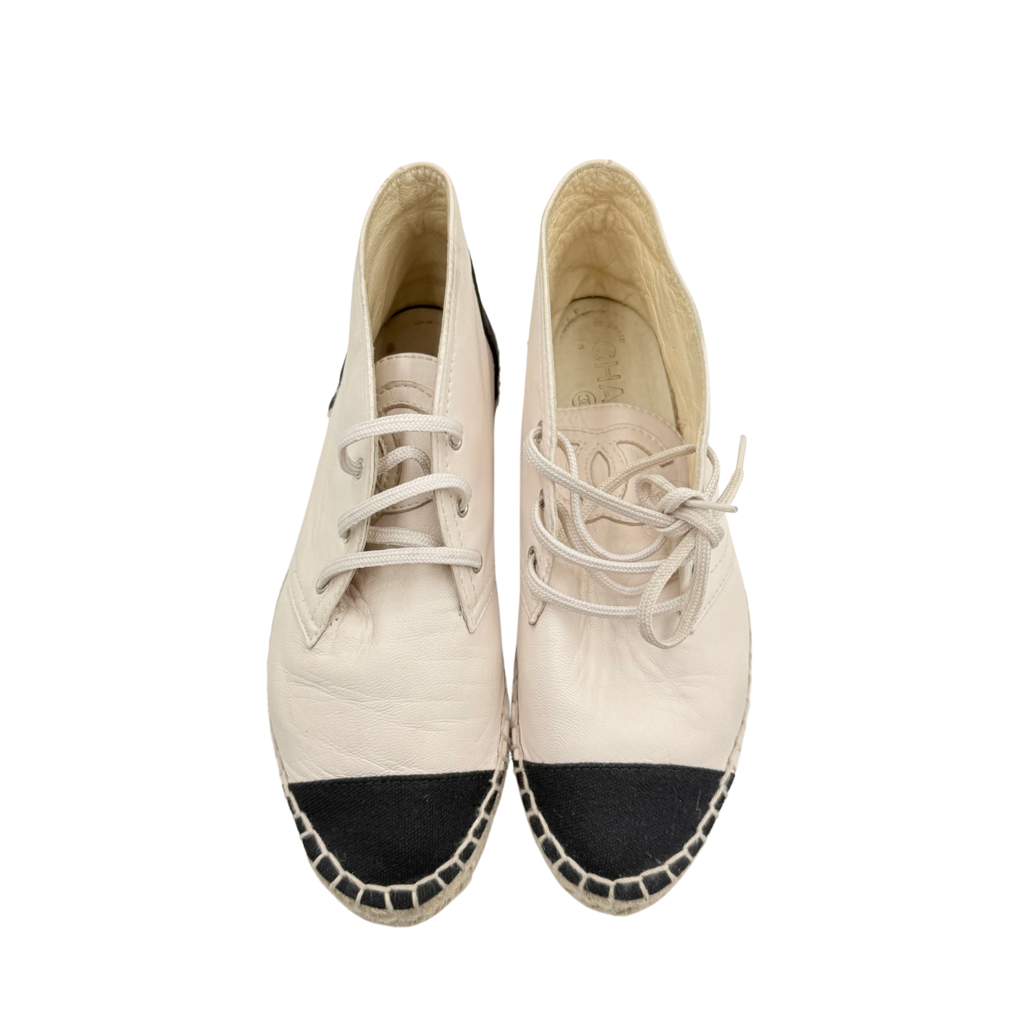 Chanel Chukka Espadrille High Top Boots