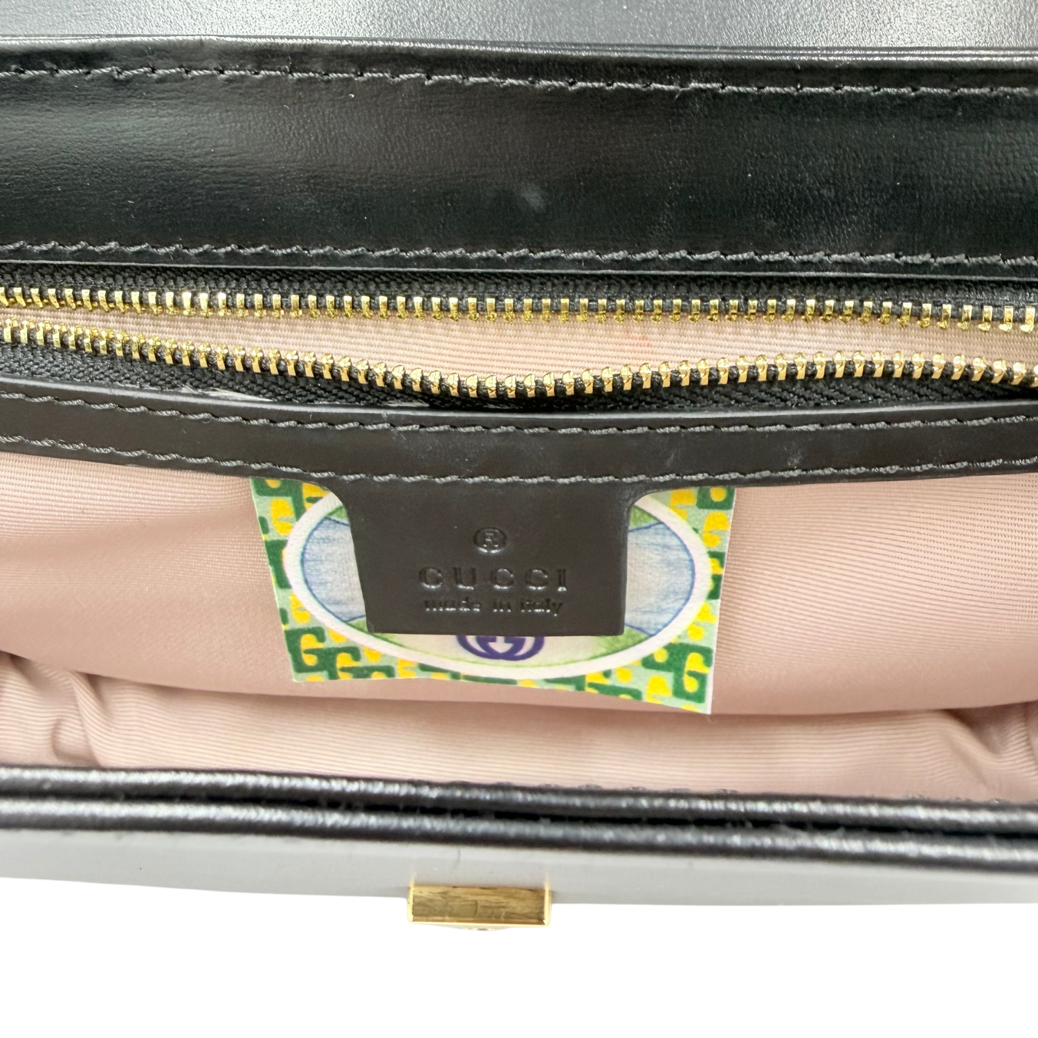 Gucci Medium Rajah Lion Head Shoulder Bag Black