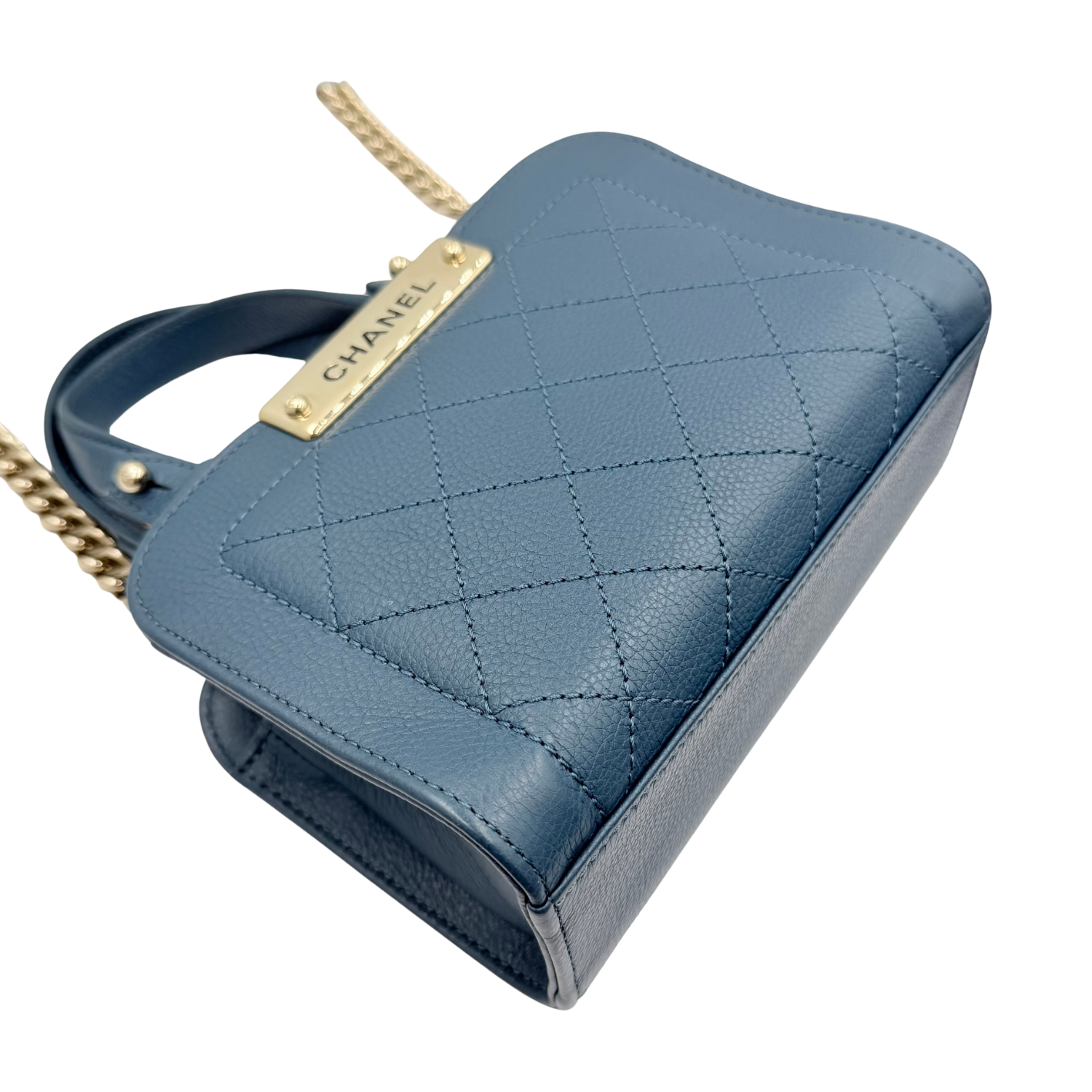 Chanel Mini Label Click Shopper Bag Blue