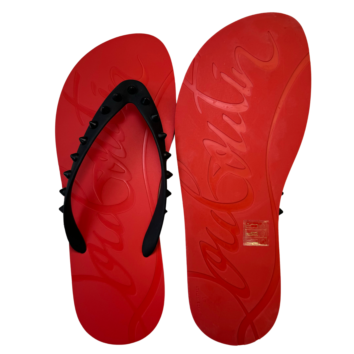 Christian Louboutin Loubi Flip Flops