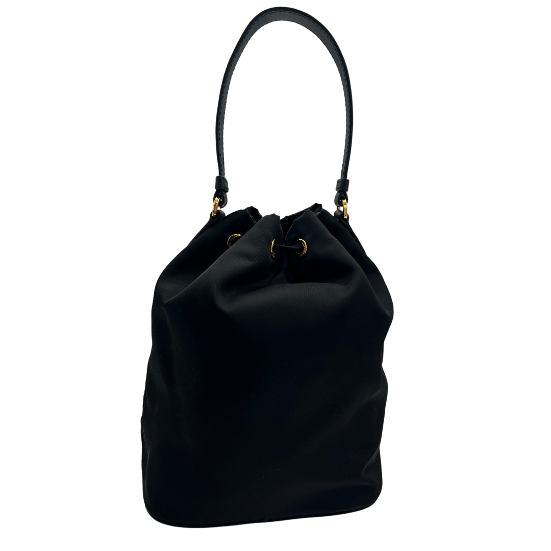 Prada Black Duet Re-Nylon Bucket Bag