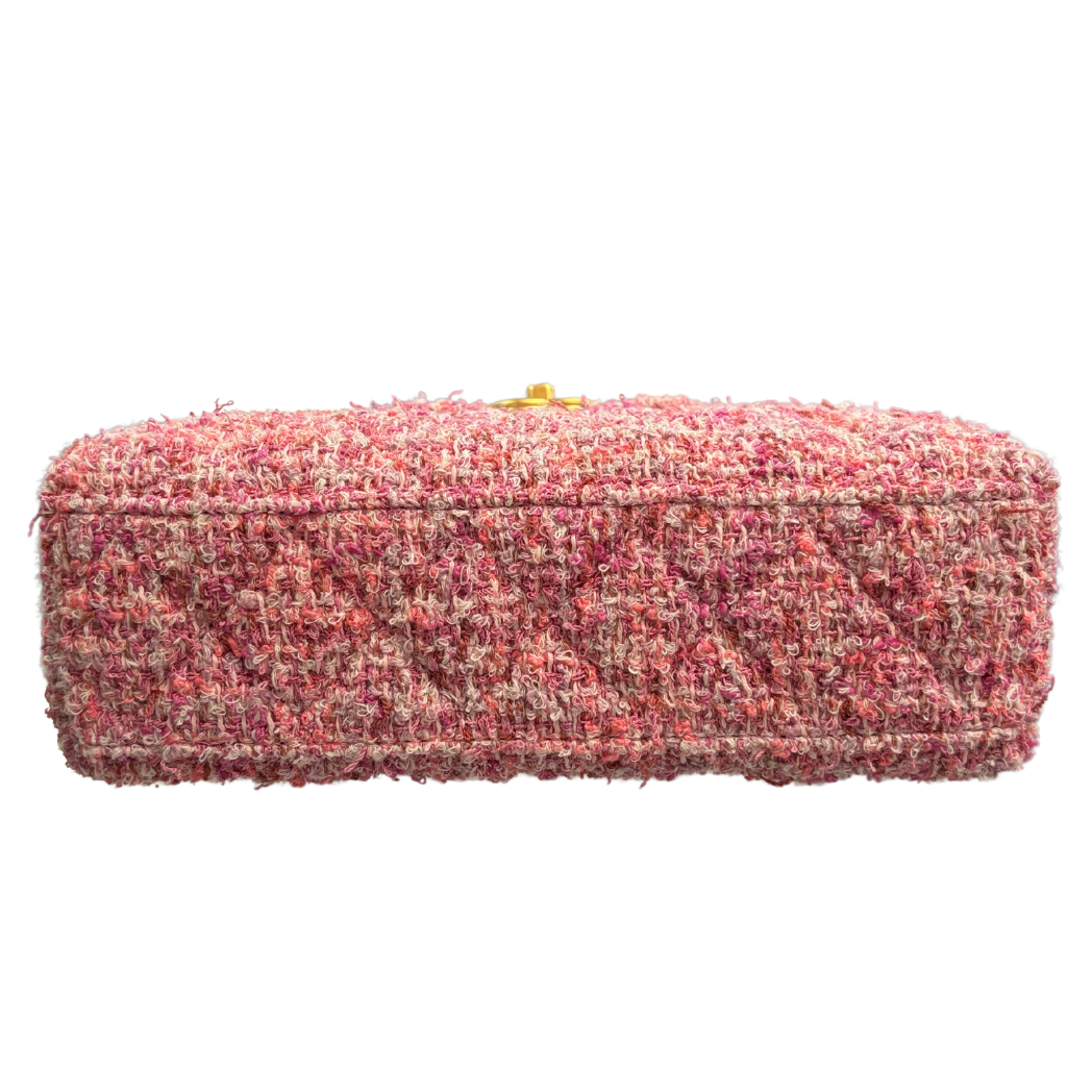 Chanel Tweed Nano Shopper Pink