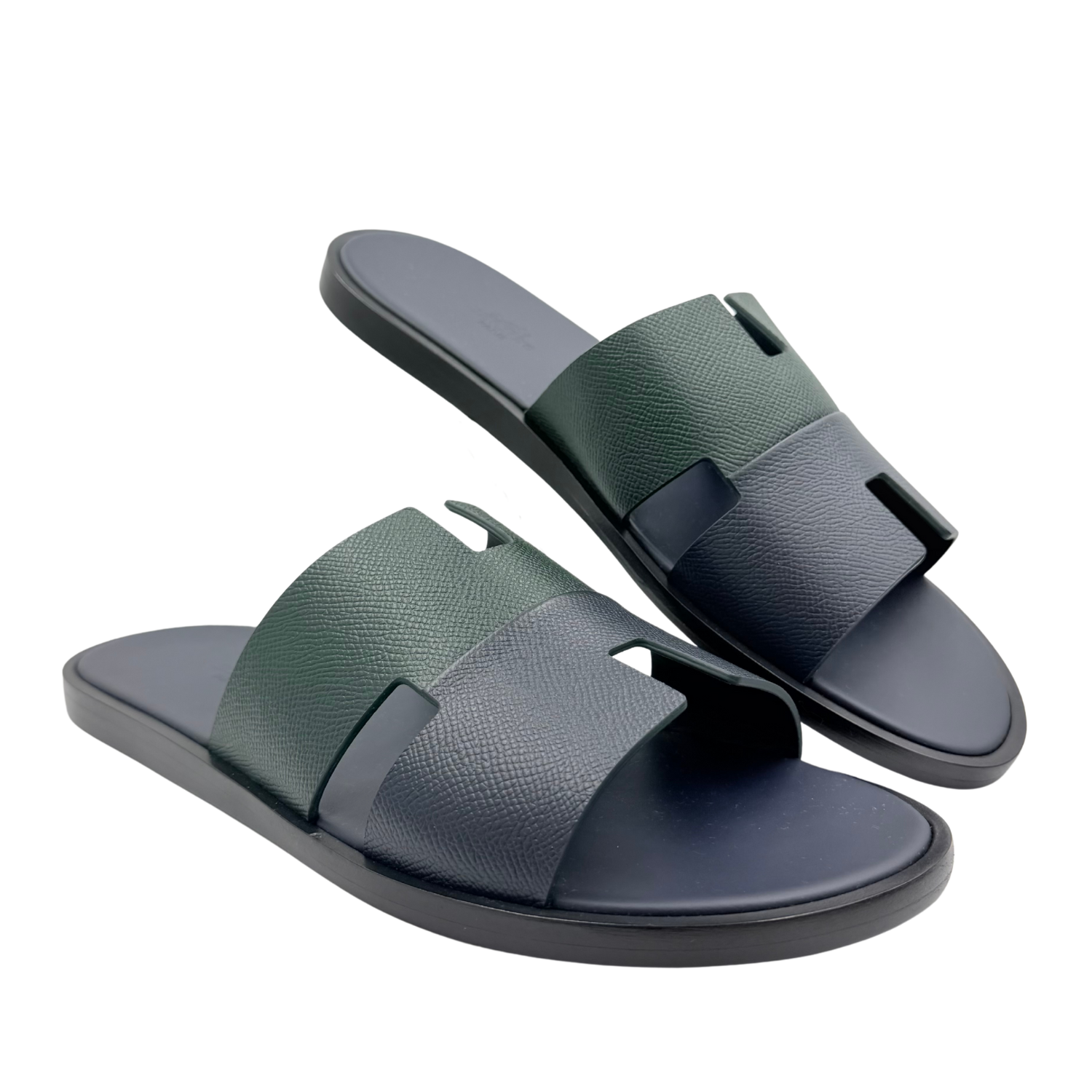 Hermès Izmir Mens Sandal Vert Foncé and Marine