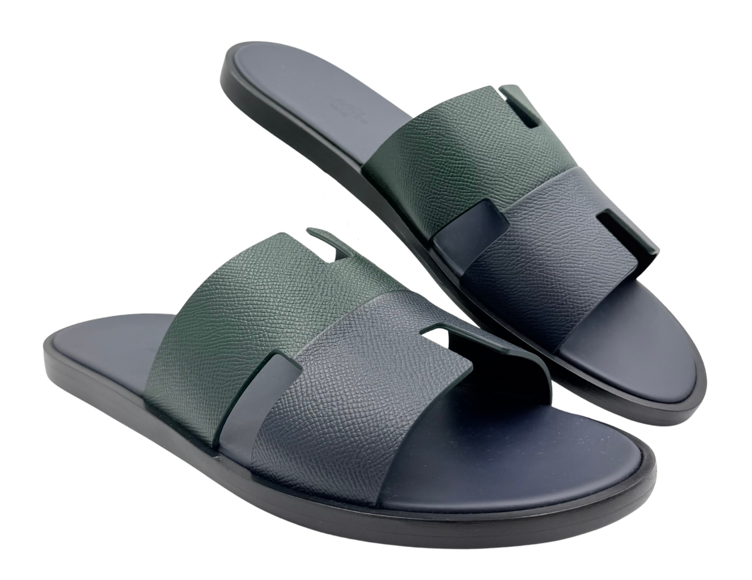 Hermès Izmir Mens Sandal Vert Foncé and Marine