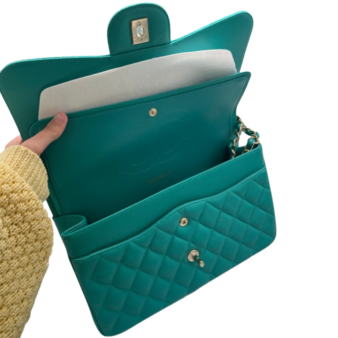 Chanel Jumbo Classic Double Flap Turquoise