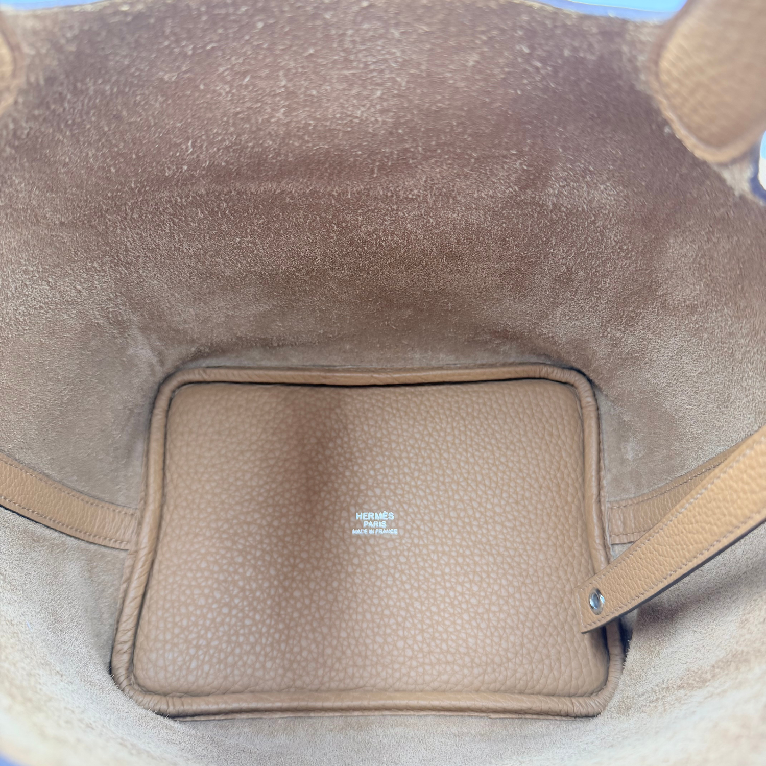 Hermès Picotin Lock 18 Clemence Palladium Hardware Biscuit