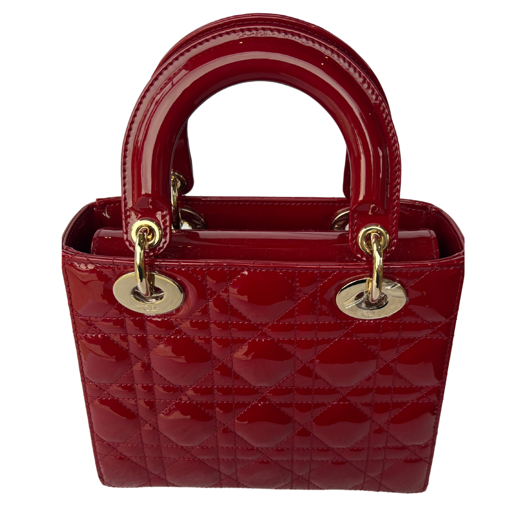 Lady Dior (Small) Cherry Red