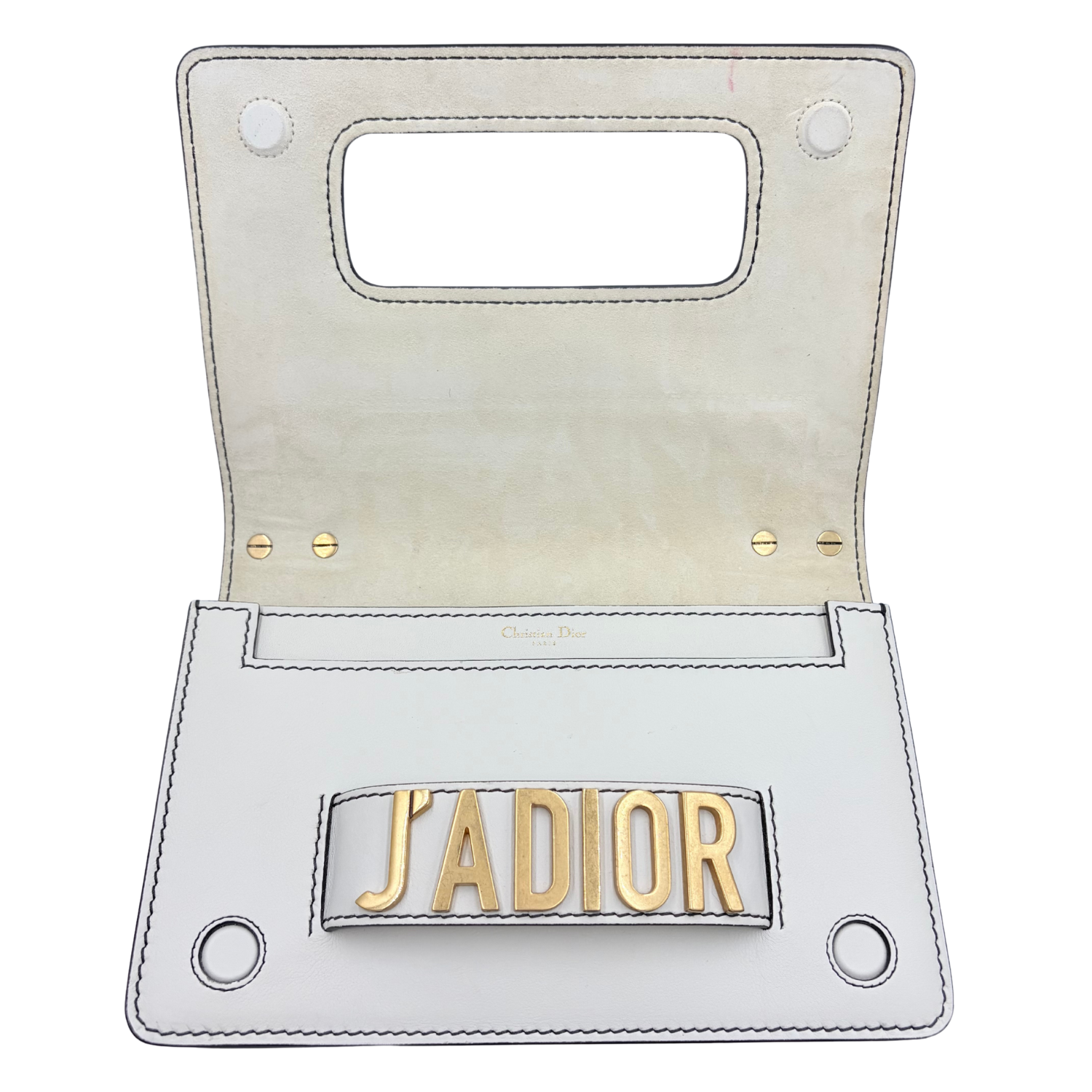 Christian Dior Medium Leather J'adior Flap Bag Cream