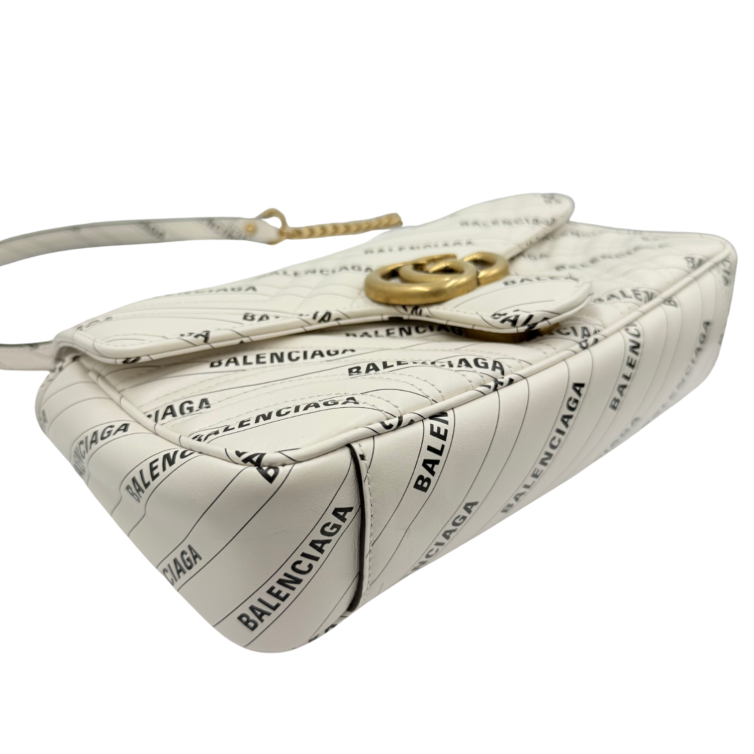 Gucci x Balenciaga Small The Hacker Project GG Marmont Bag White