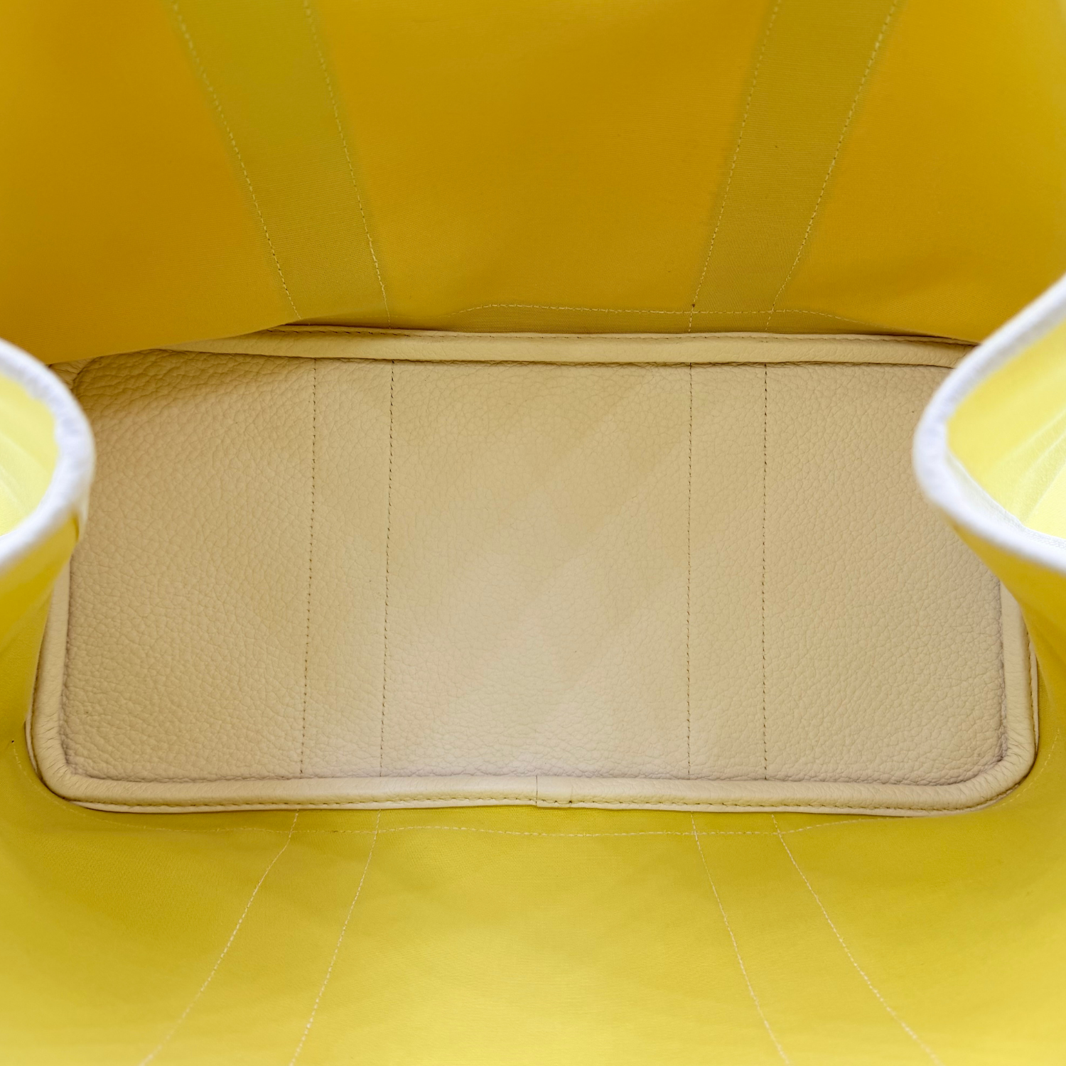 Hermès Toile and Negonda Garden Party 36 Yellow and White