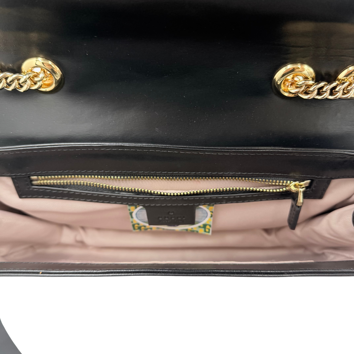 Gucci Medium Rajah Lion Head Shoulder Bag Black